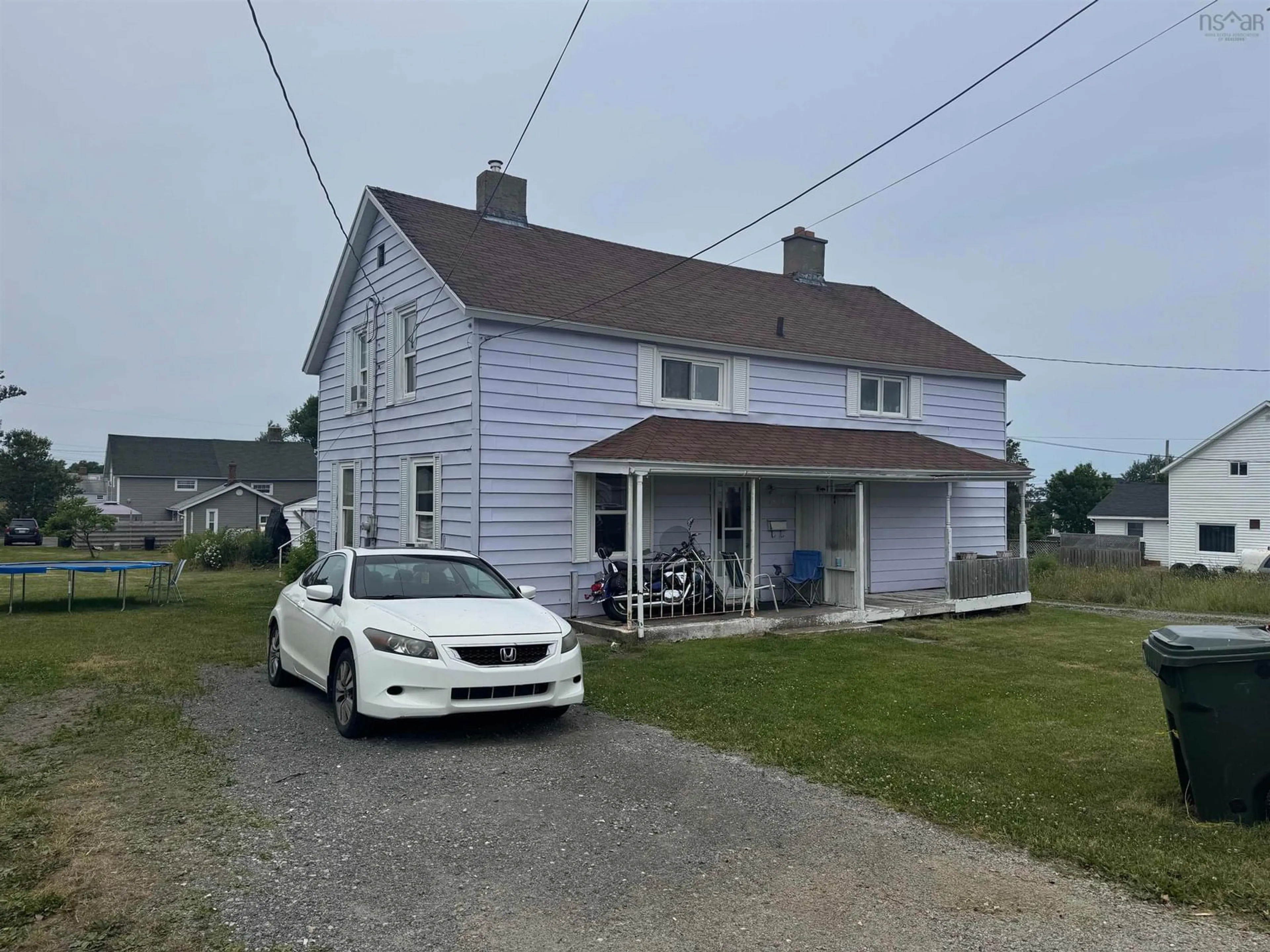 A pic from outside/outdoor area/front of a property/back of a property/a pic from drone, building for 521/523 George St, New Waterford Nova Scotia B1H 4E2