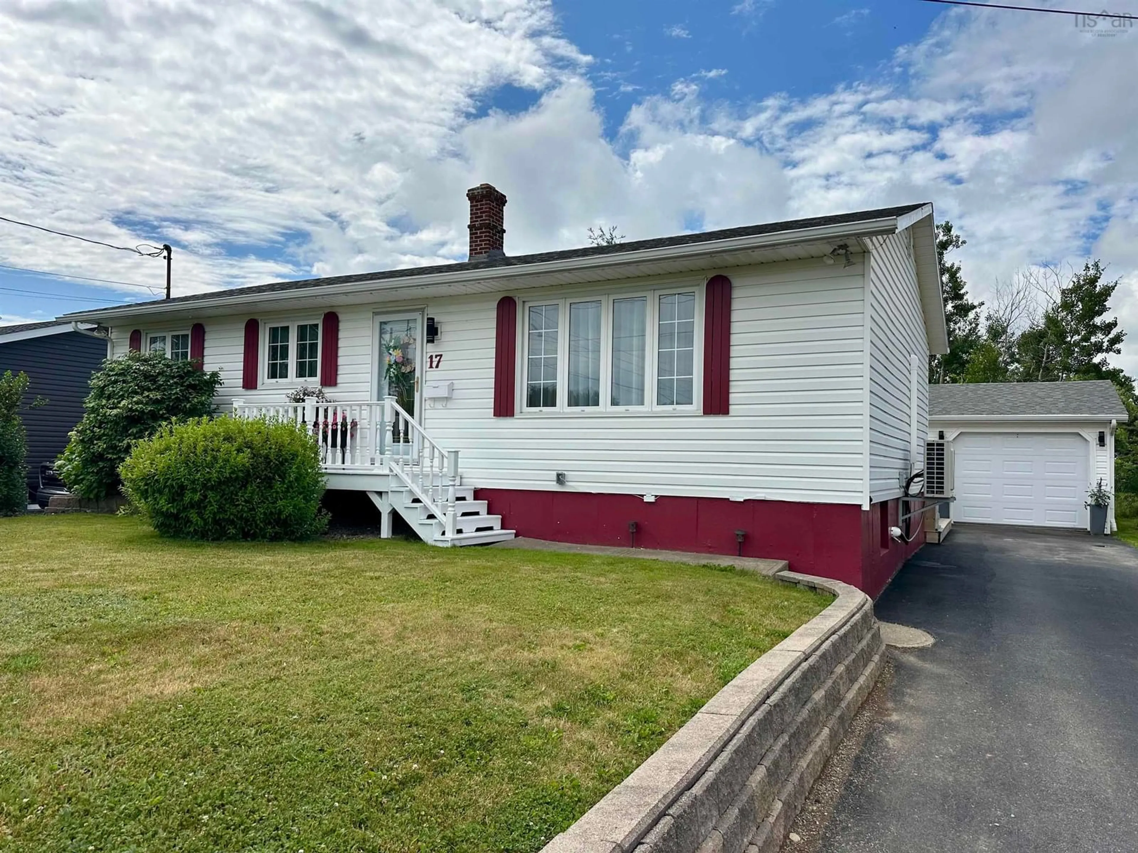 Home with vinyl exterior material, street for 17 Willowdale Dr, Glace Bay Nova Scotia B1A 4B3