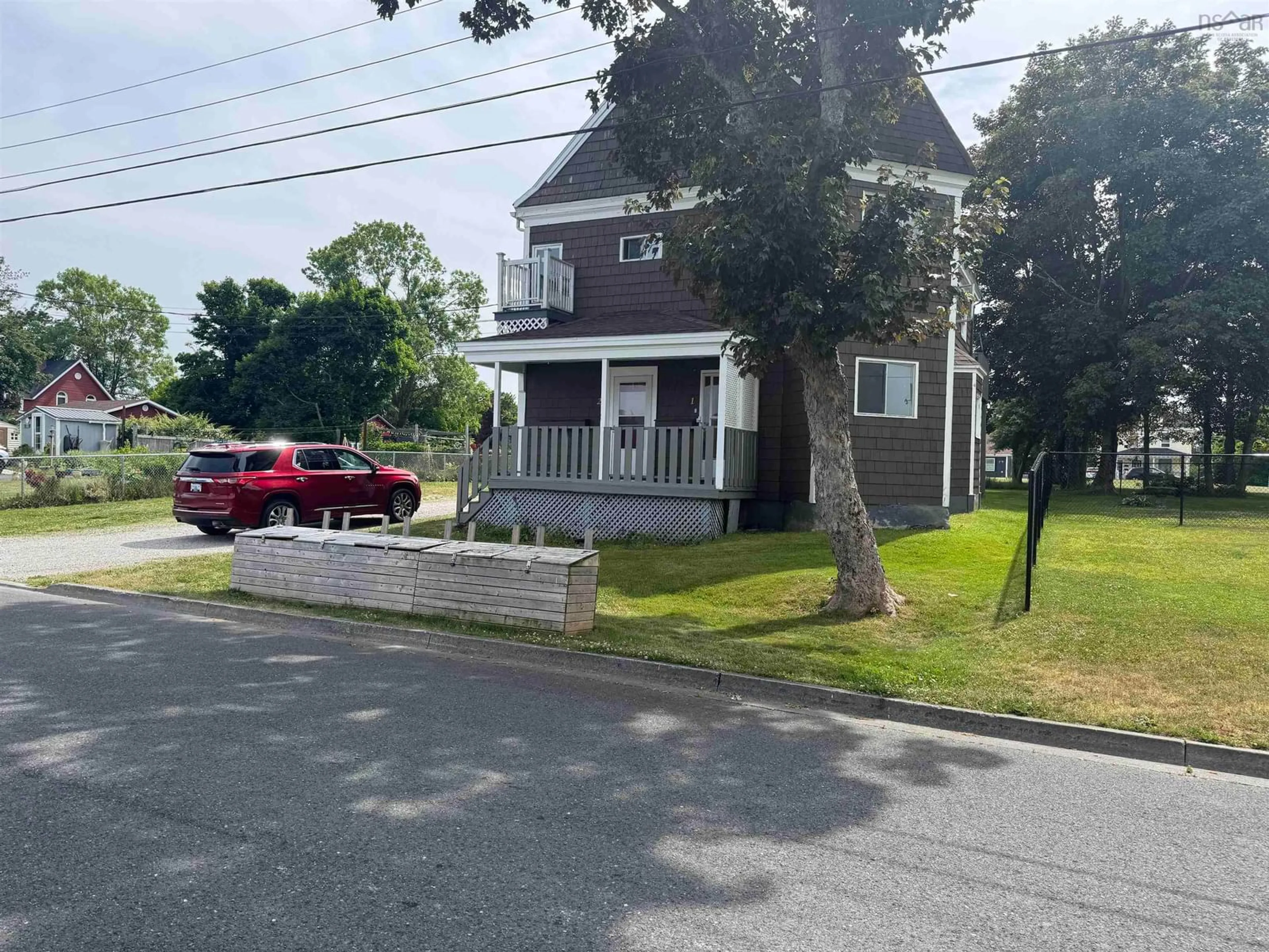 A pic from outside/outdoor area/front of a property/back of a property/a pic from drone, street for 34 Oxford Ave, Sydney Mines Nova Scotia B1V 2J2