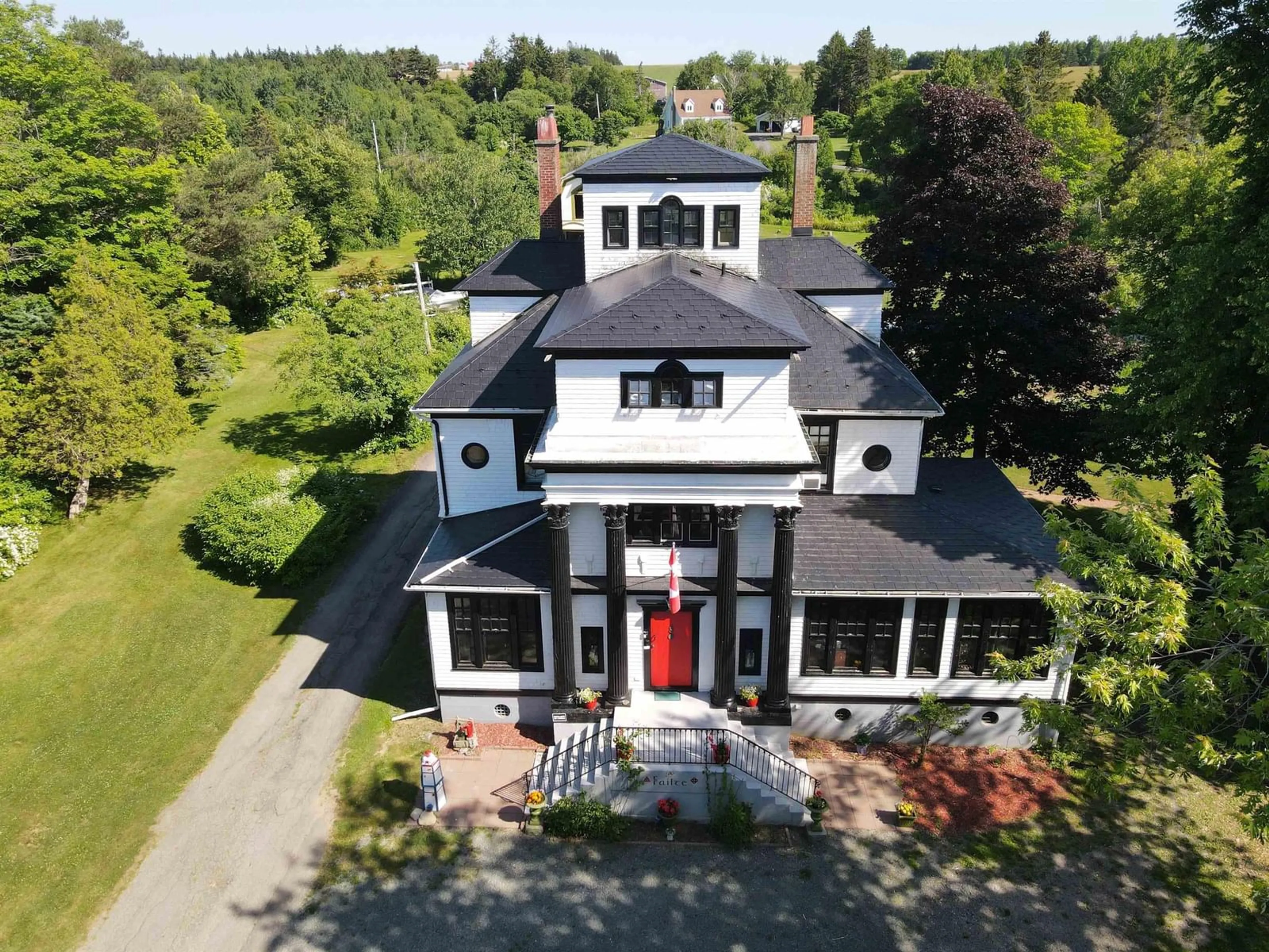 A pic from outside/outdoor area/front of a property/back of a property/a pic from drone, building for 317 Church Rd, Little Bras D'Or Nova Scotia B0E 3A3