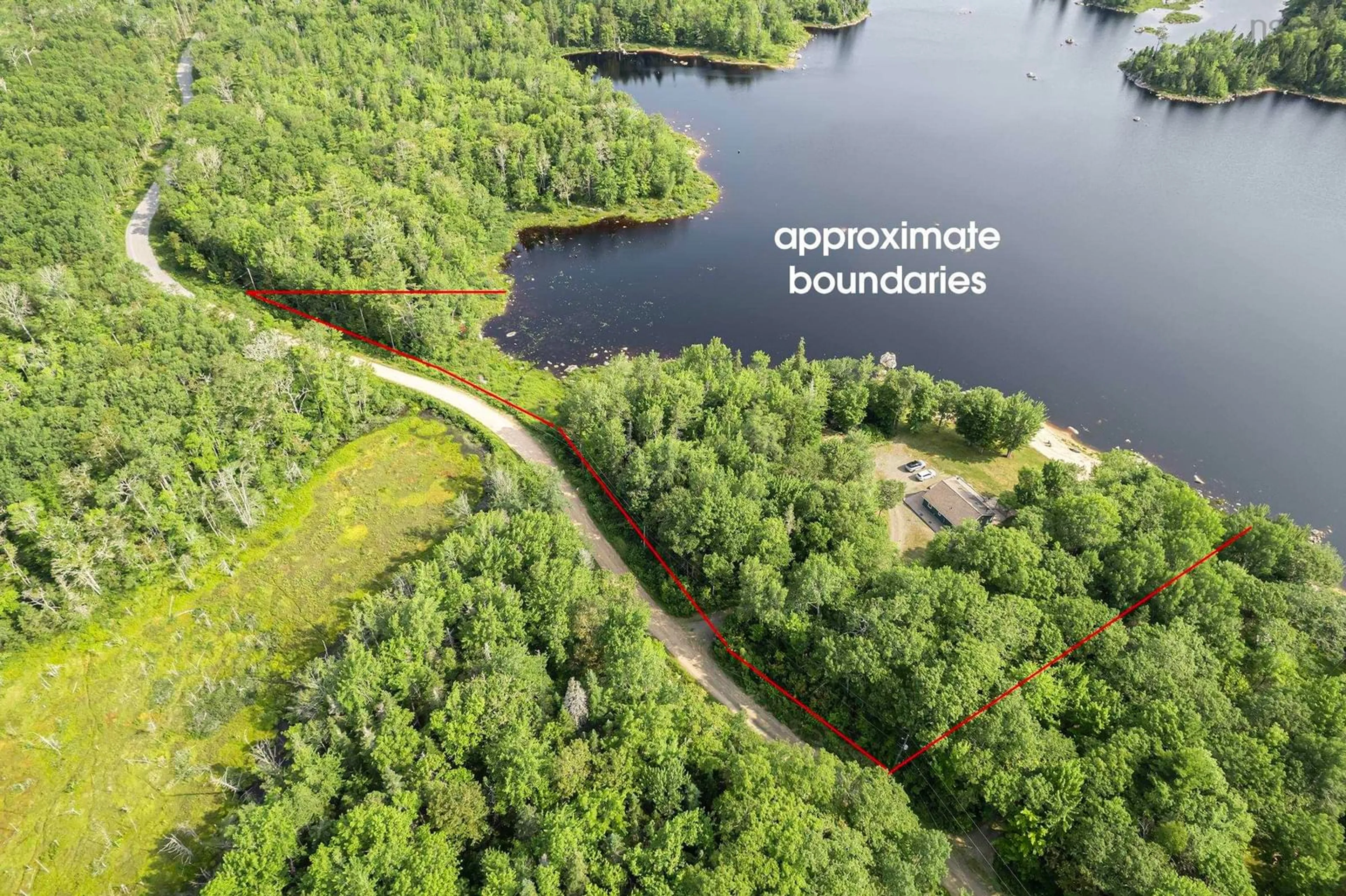 A pic from outside/outdoor area/front of a property/back of a property/a pic from drone, water/lake/river/ocean view for 4464 Old Liverpool Rd, Big Molly Upsim Lake Nova Scotia B0S 1P0