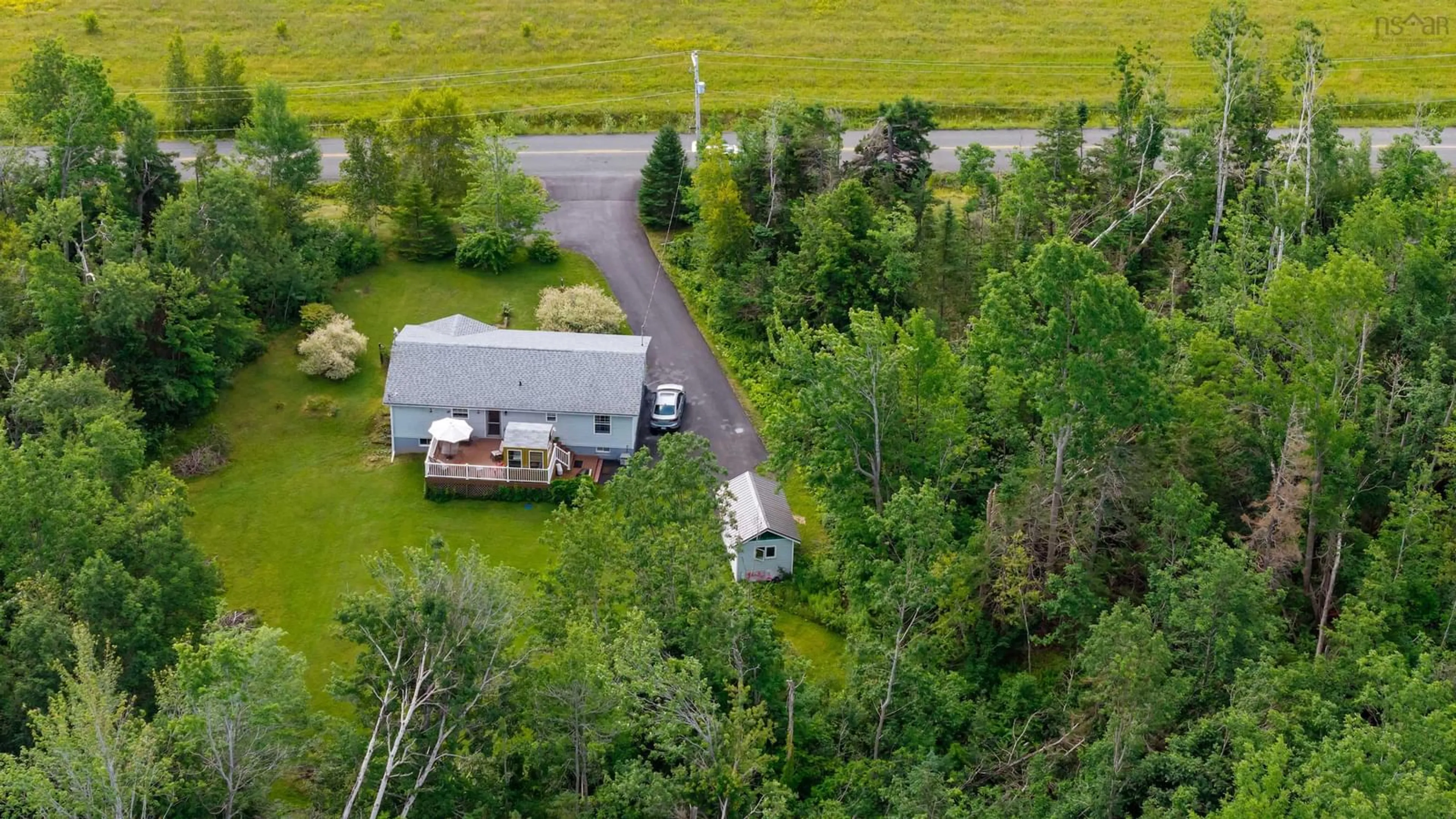 A pic from outside/outdoor area/front of a property/back of a property/a pic from drone, unknown for 481 Frasers Mountain Branch Rd, Woodburn Nova Scotia B2H 5C4
