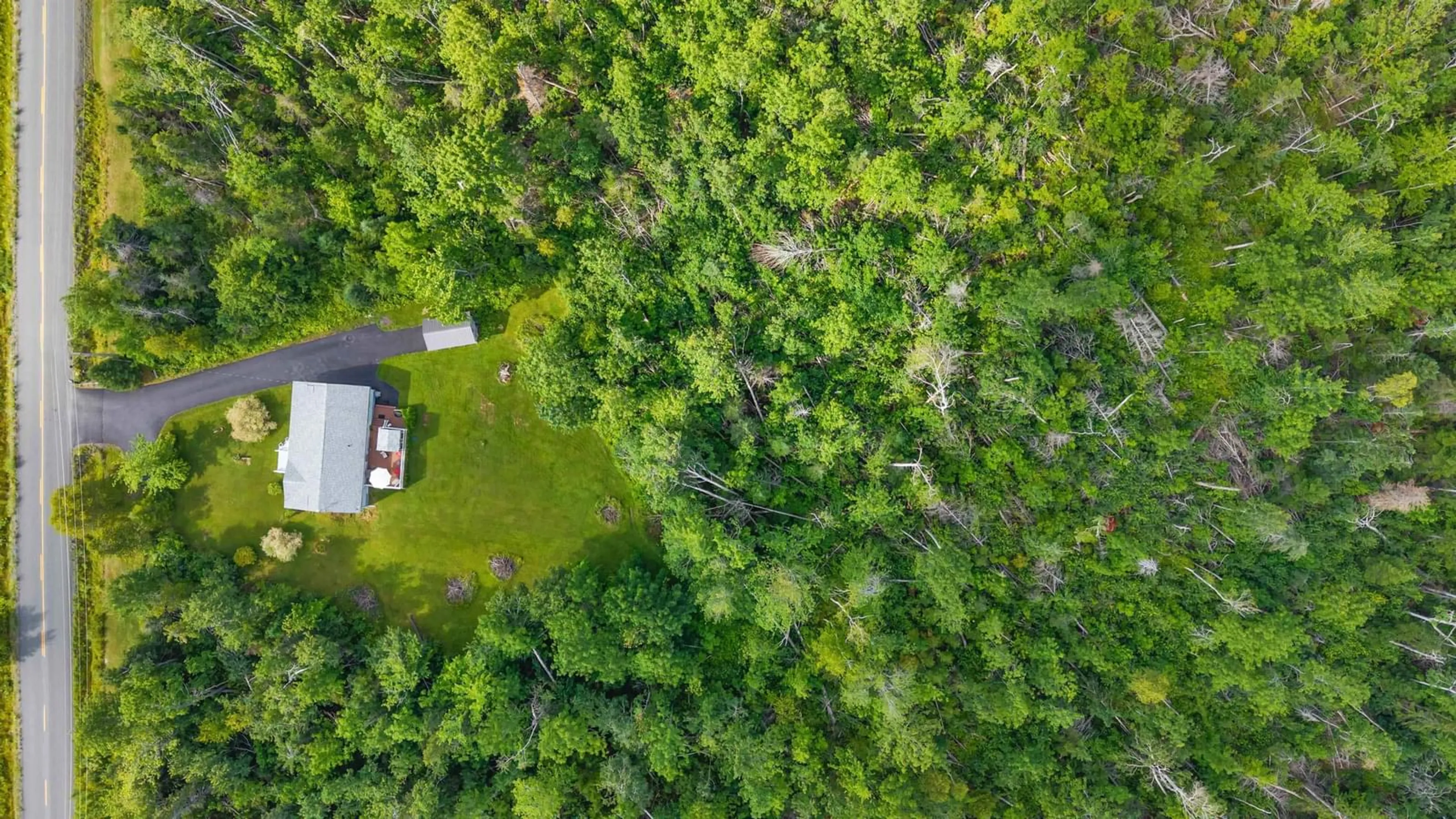 A pic from outside/outdoor area/front of a property/back of a property/a pic from drone, forest/trees view for 481 Frasers Mountain Branch Rd, Woodburn Nova Scotia B2H 5C4