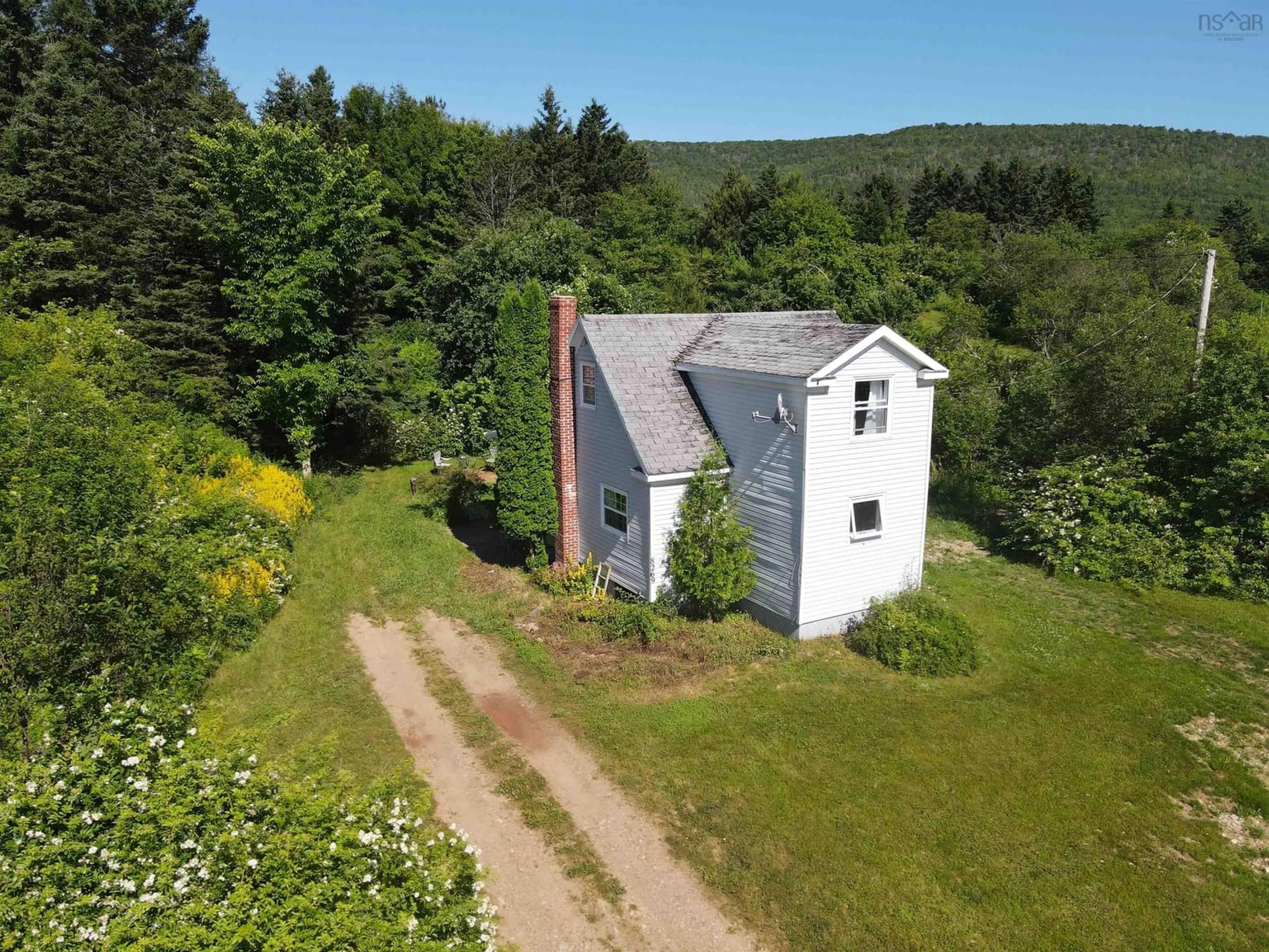 A pic from outside/outdoor area/front of a property/back of a property/a pic from drone, unknown for 8269 Cabot Trail, Margaree Forks Nova Scotia B0E 2A0