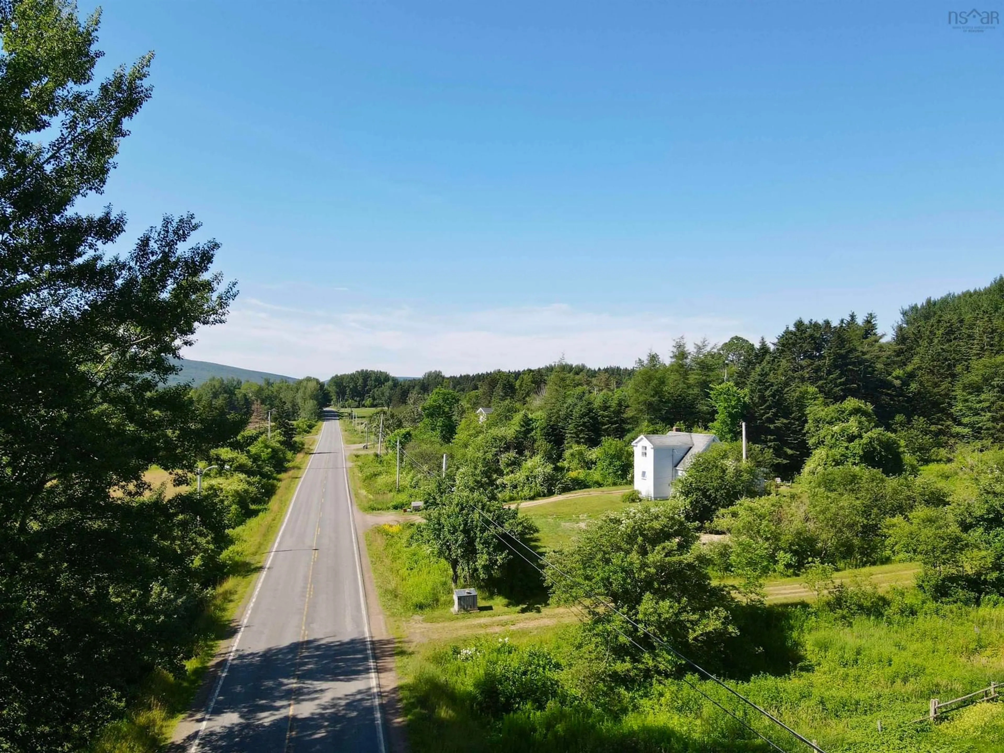 A pic from outside/outdoor area/front of a property/back of a property/a pic from drone, forest/trees view for 8269 Cabot Trail, Margaree Forks Nova Scotia B0E 2A0