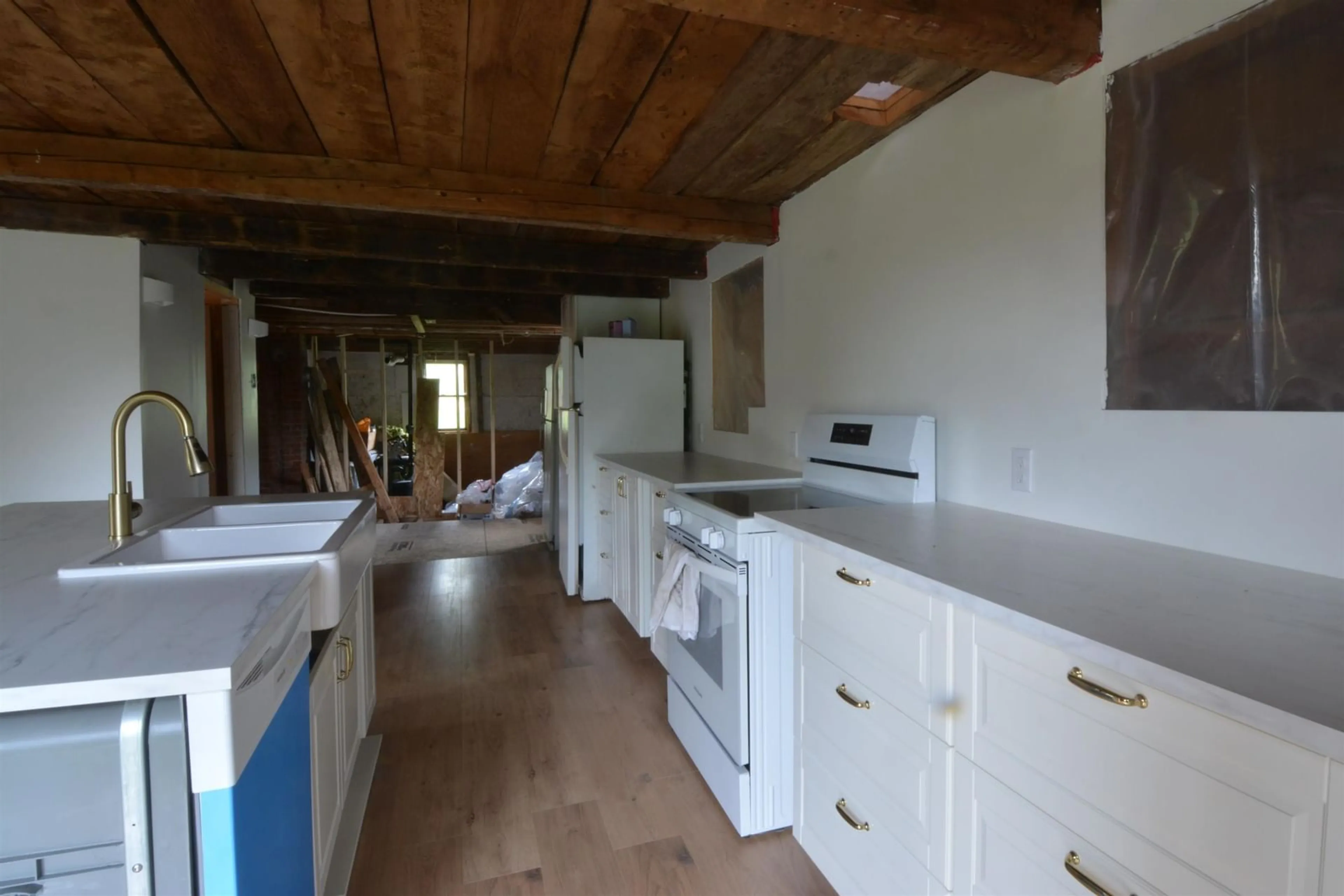 Kitchen with laundary machines, unknown for 522 Culloden Road, Mount Pleasant Nova Scotia B0V 1A0