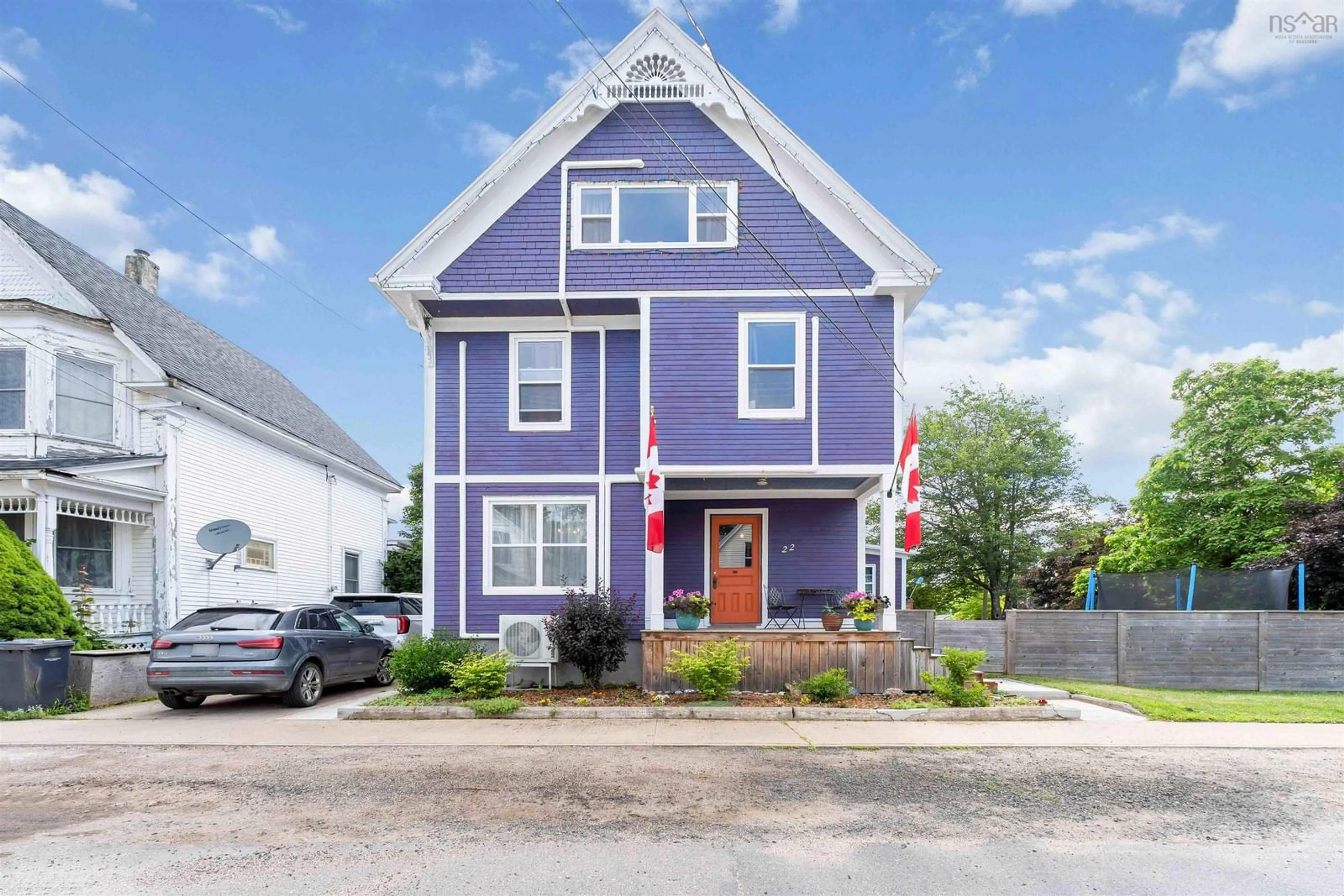 Home with vinyl exterior material, street for 22 Washington St, Bridgetown Nova Scotia B0S 1C0