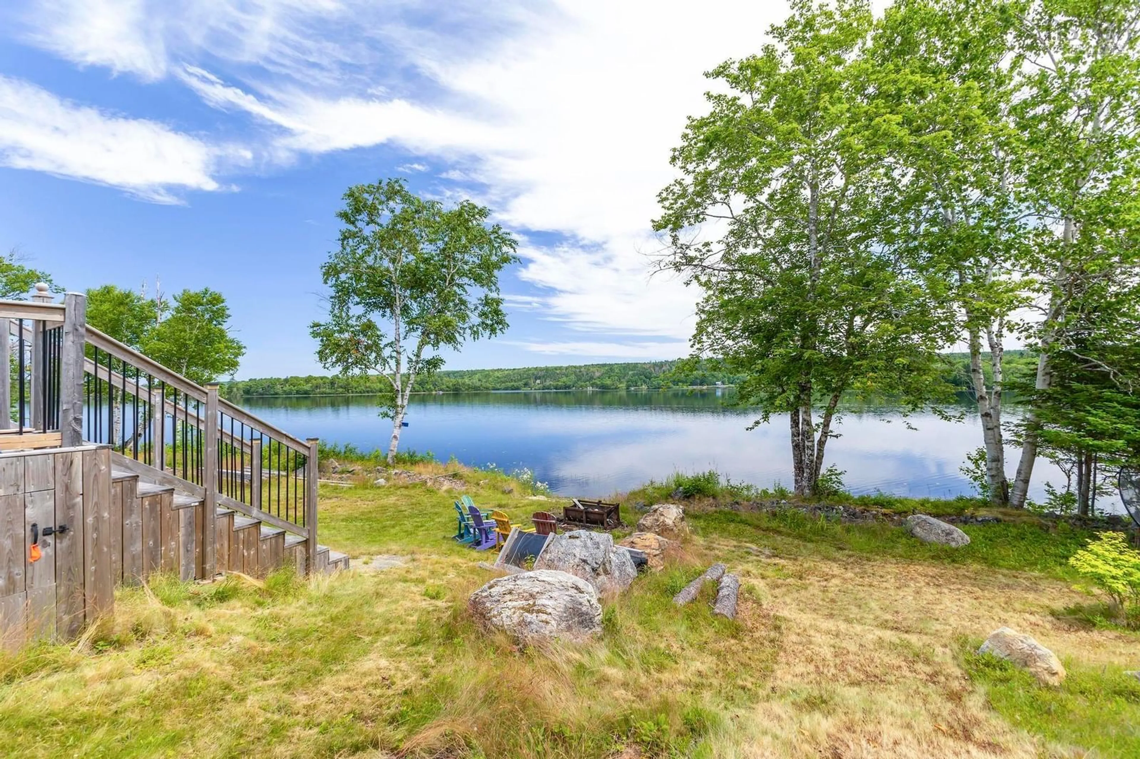 Patio, water/lake/river/ocean view for 18 Fenwick Rd, Eden Lake Nova Scotia B2H 5C7