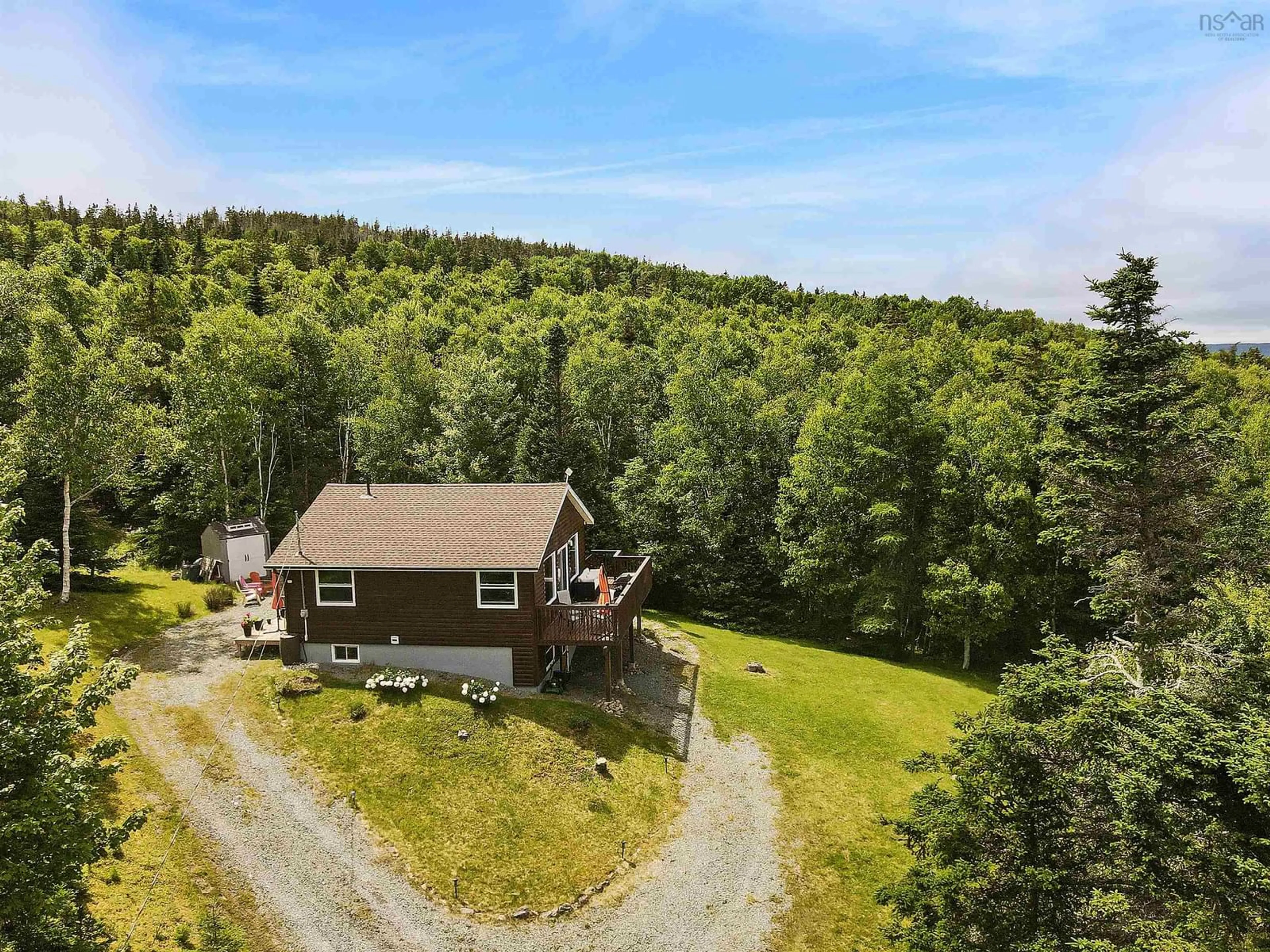 A pic from outside/outdoor area/front of a property/back of a property/a pic from drone, unknown for 51 Nature Dream Blvd, Roberta Nova Scotia B0E 3K0