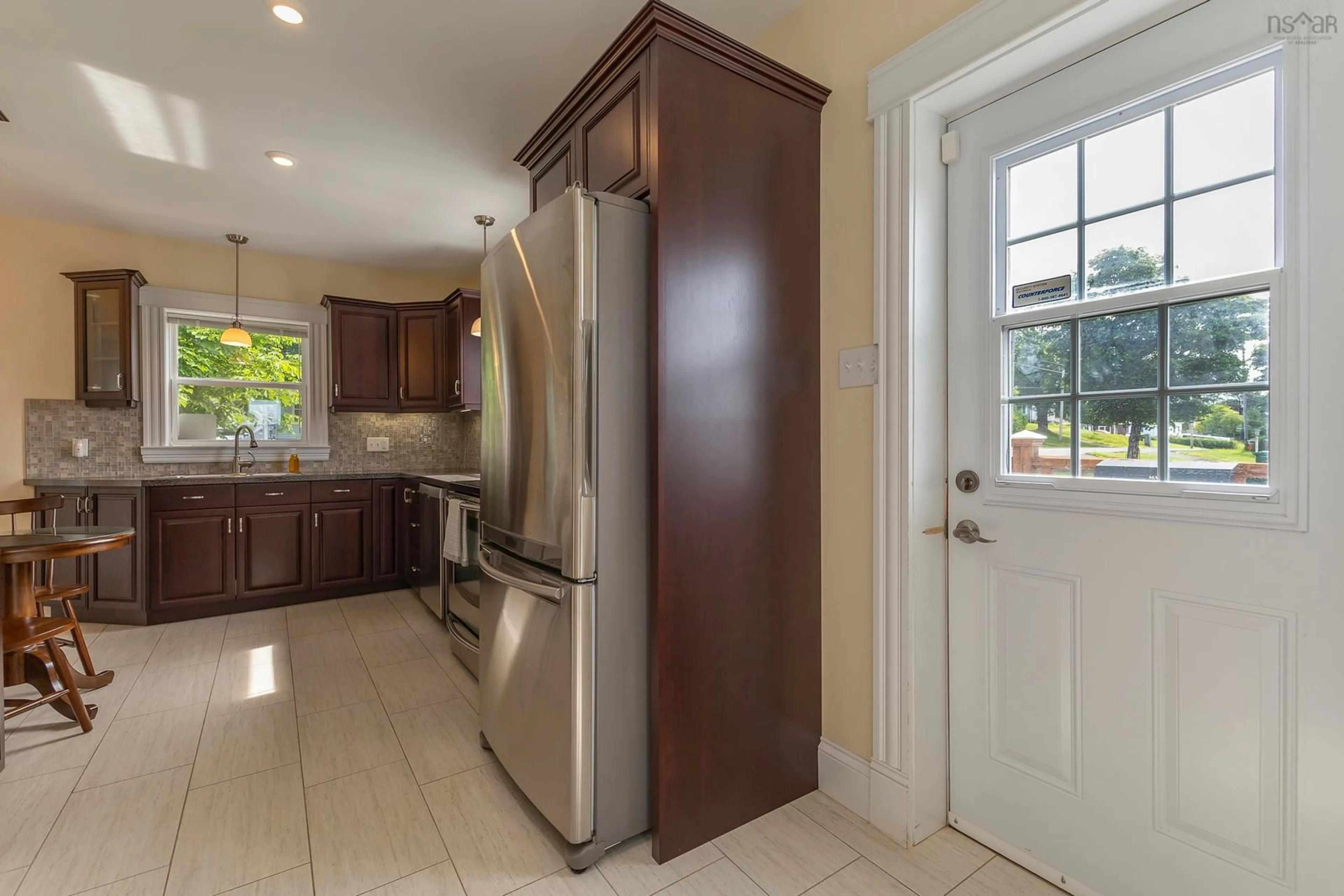 Open concept kitchen, ceramic/tile floor for 591 Lorne St, New Glasgow Nova Scotia B2H 4L4