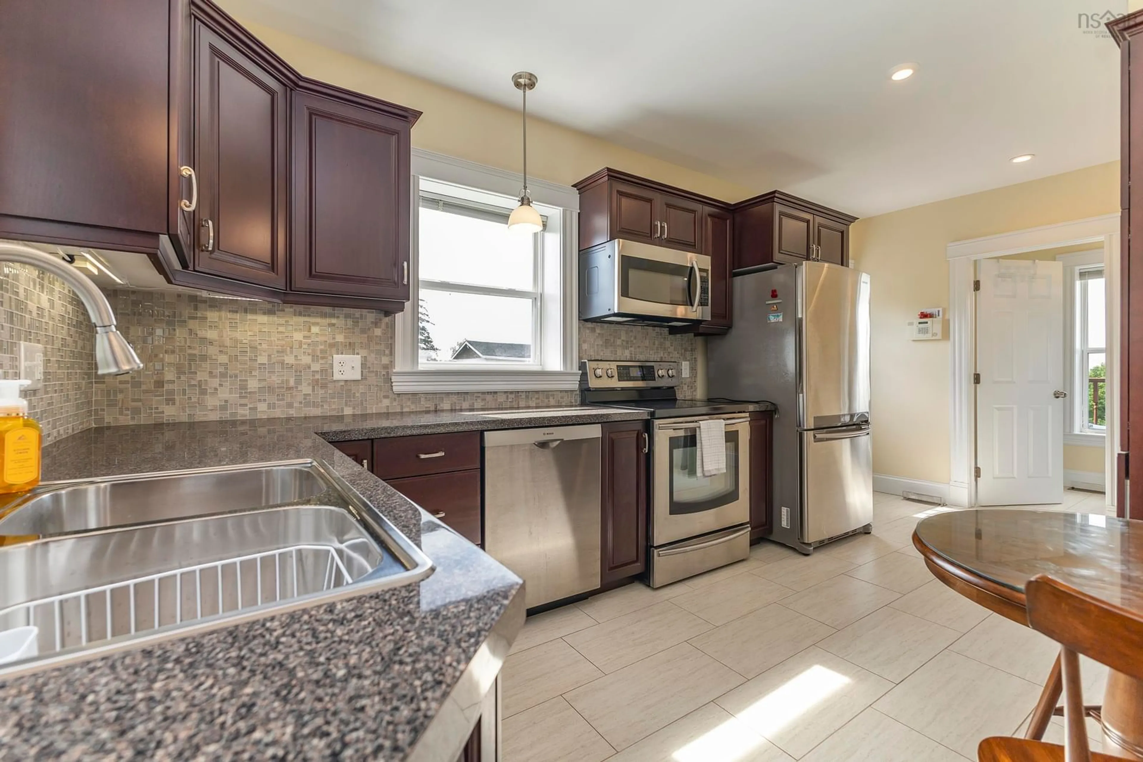 Standard kitchen, ceramic/tile floor for 591 Lorne St, New Glasgow Nova Scotia B2H 4L4