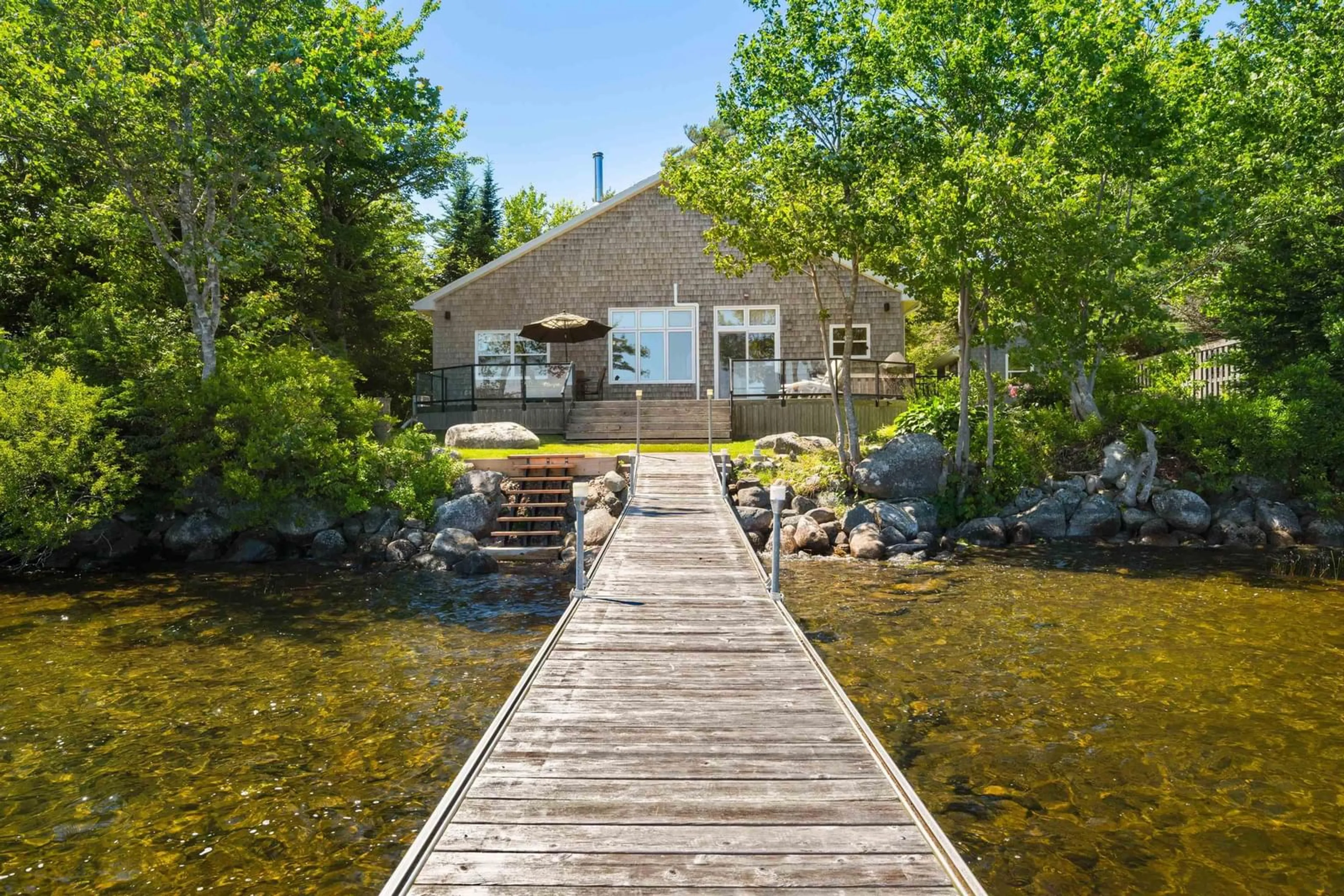 Patio, water/lake/river/ocean view for 89 Petpeswick Dr, Gaetz Brook Nova Scotia B0J 2L0