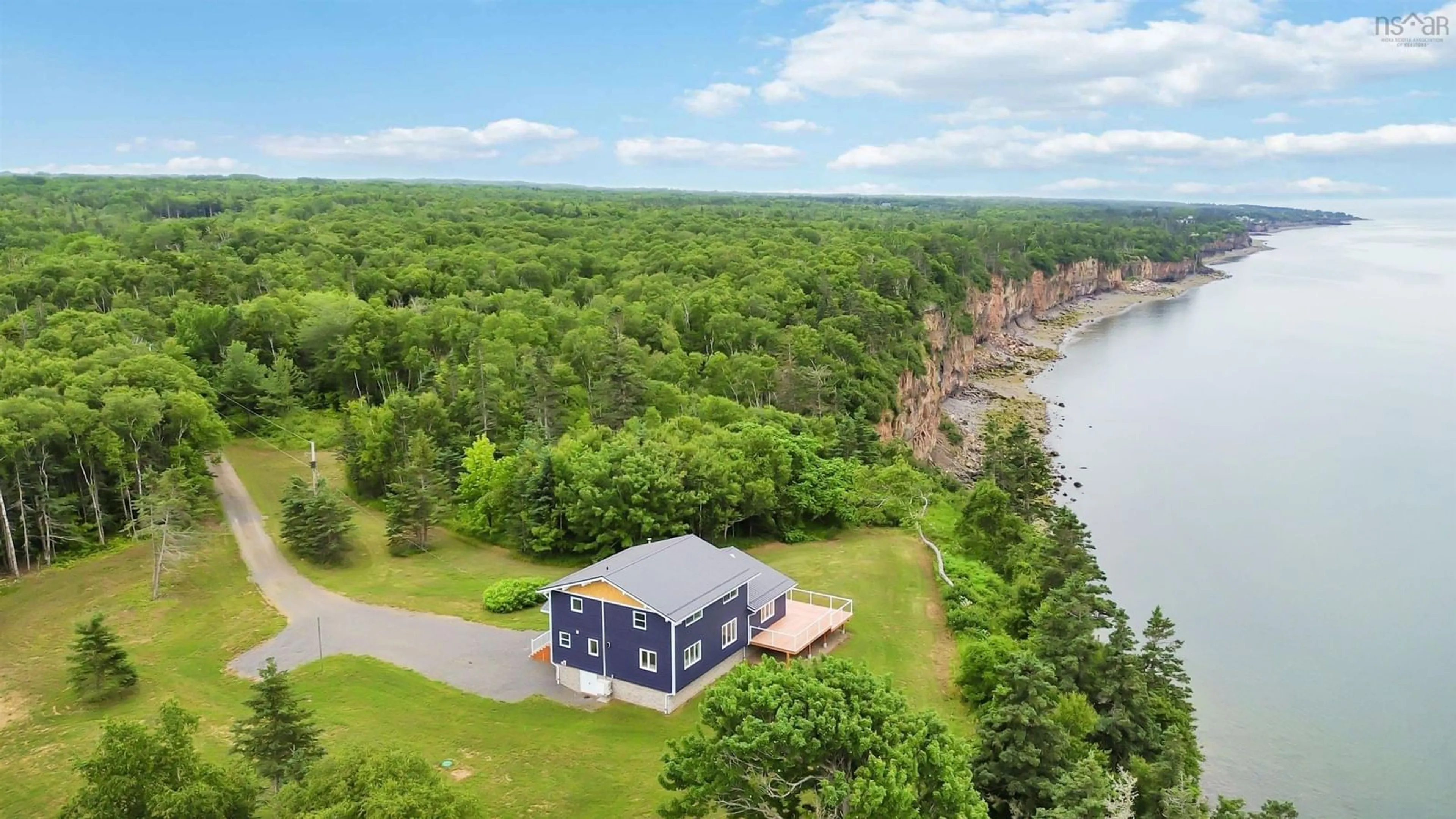 A pic from outside/outdoor area/front of a property/back of a property/a pic from drone, water/lake/river/ocean view for 367 Wall St, Canada Creek Nova Scotia B0P 1V0