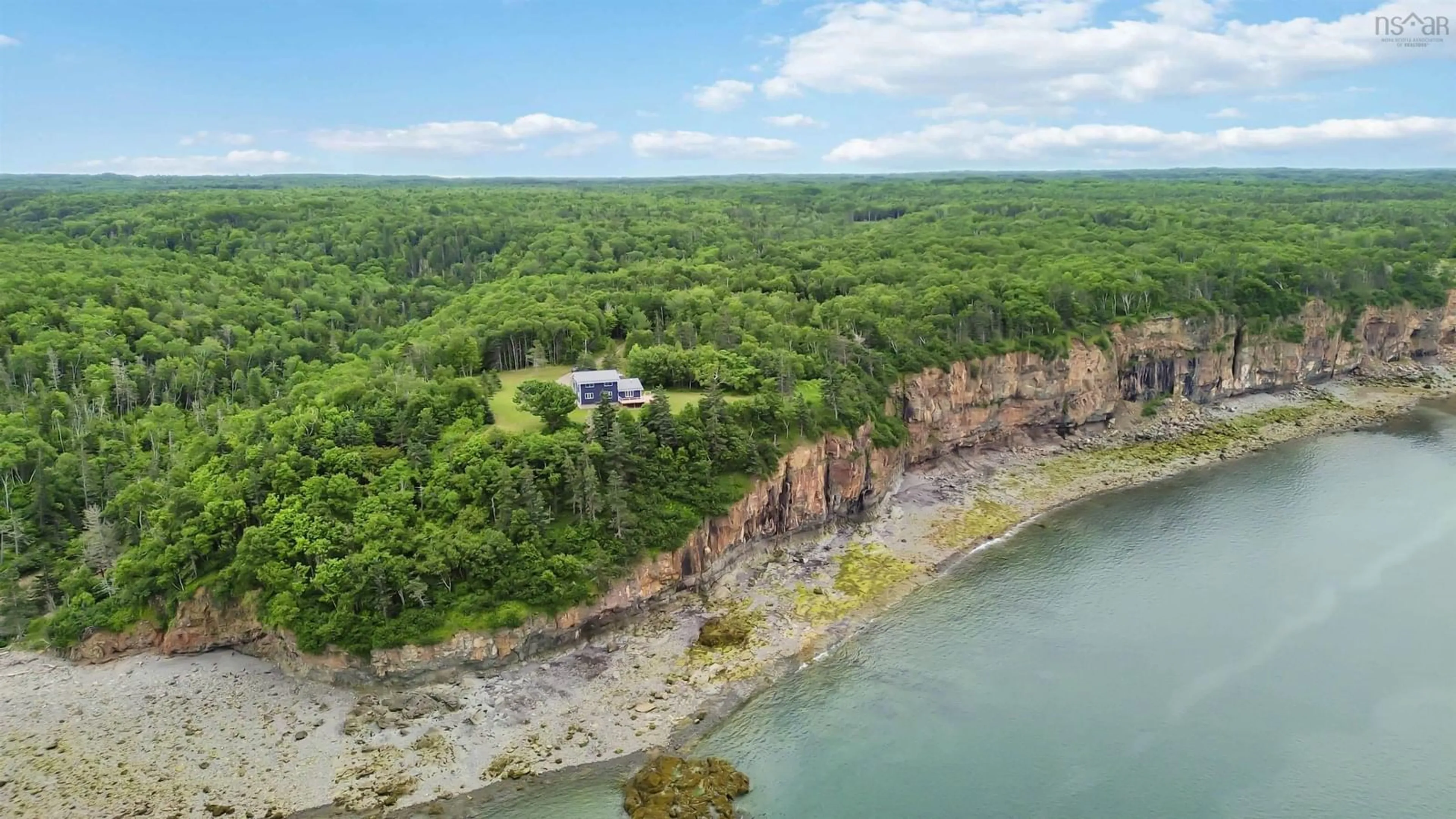 A pic from outside/outdoor area/front of a property/back of a property/a pic from drone, water/lake/river/ocean view for 367 Wall St, Canada Creek Nova Scotia B0P 1V0