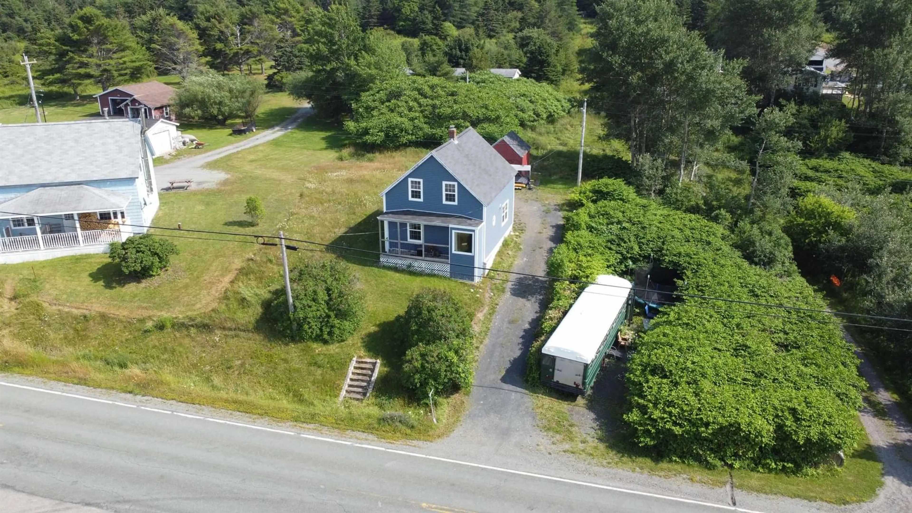 A pic from outside/outdoor area/front of a property/back of a property/a pic from drone, unknown for 2804 Highway 320, Poulamon Nova Scotia B0E 1K0
