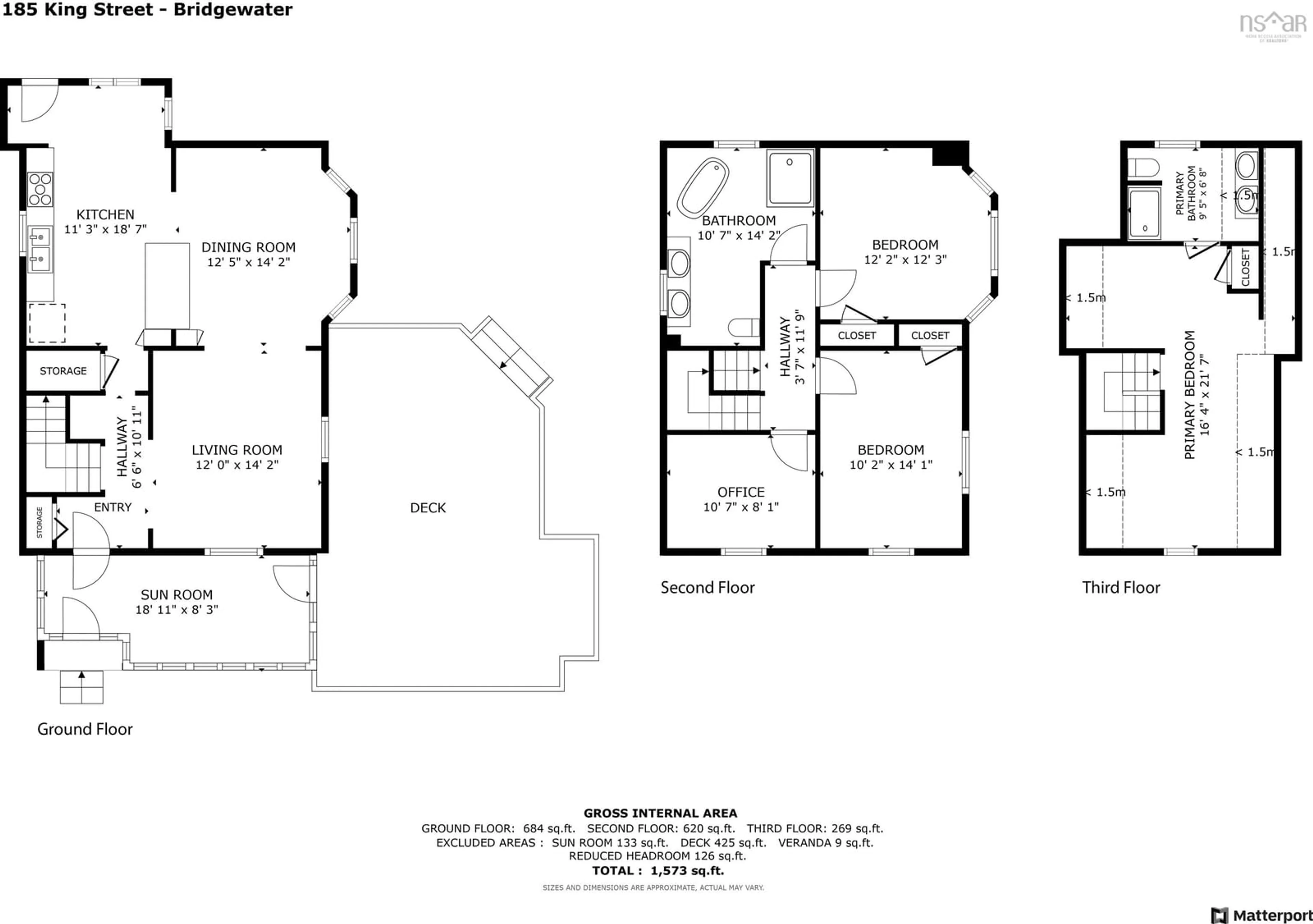 Floor plan for 185 King St, Bridgewater Nova Scotia B4V 1A5