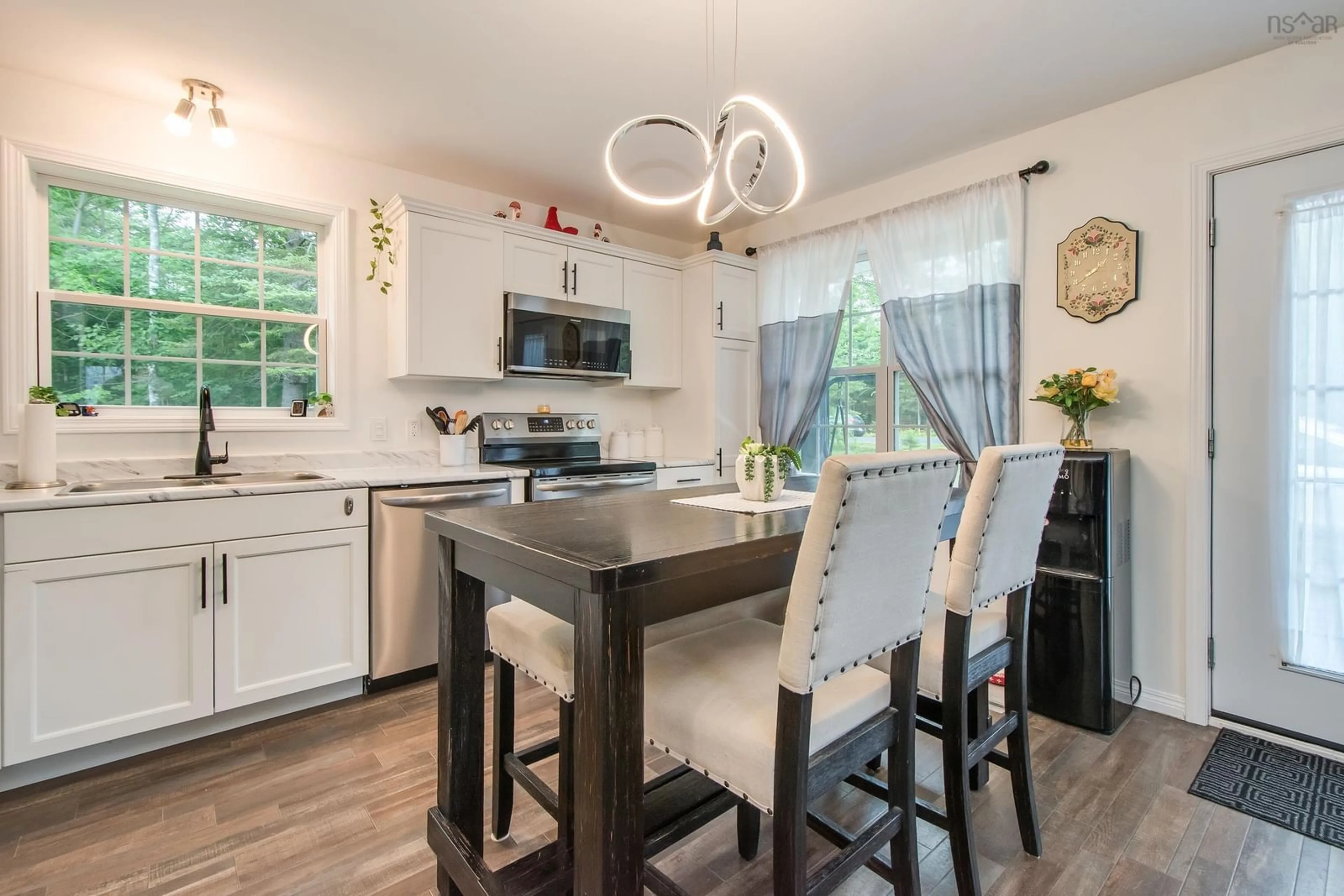 Open concept kitchen, wood/laminate floor for 162 Halls Rd, Enfield Nova Scotia B2T 1C4