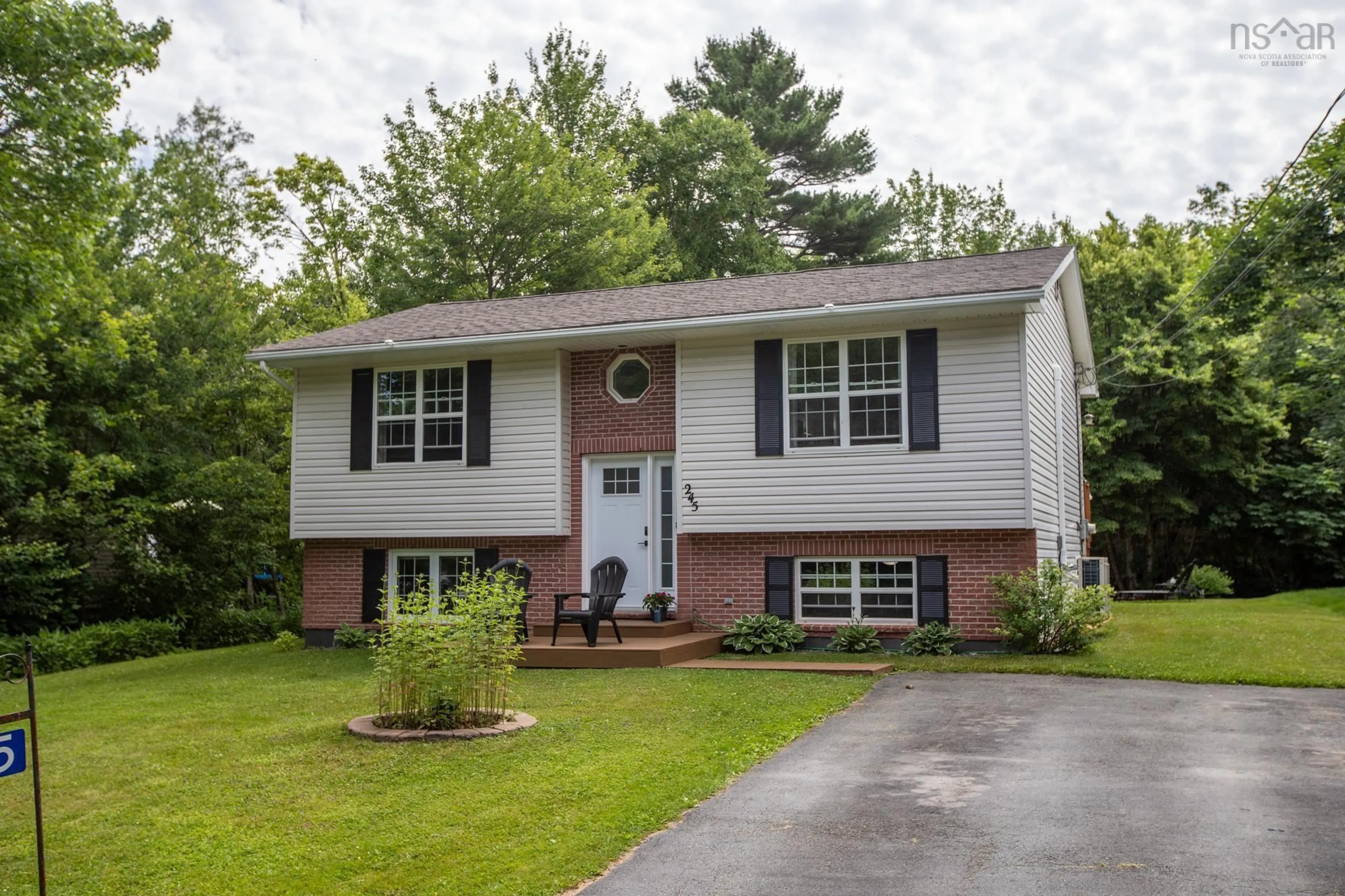 Home with vinyl exterior material, street for 245 Springfield Lake Rd, Middle Sackville Nova Scotia B4E 3B1