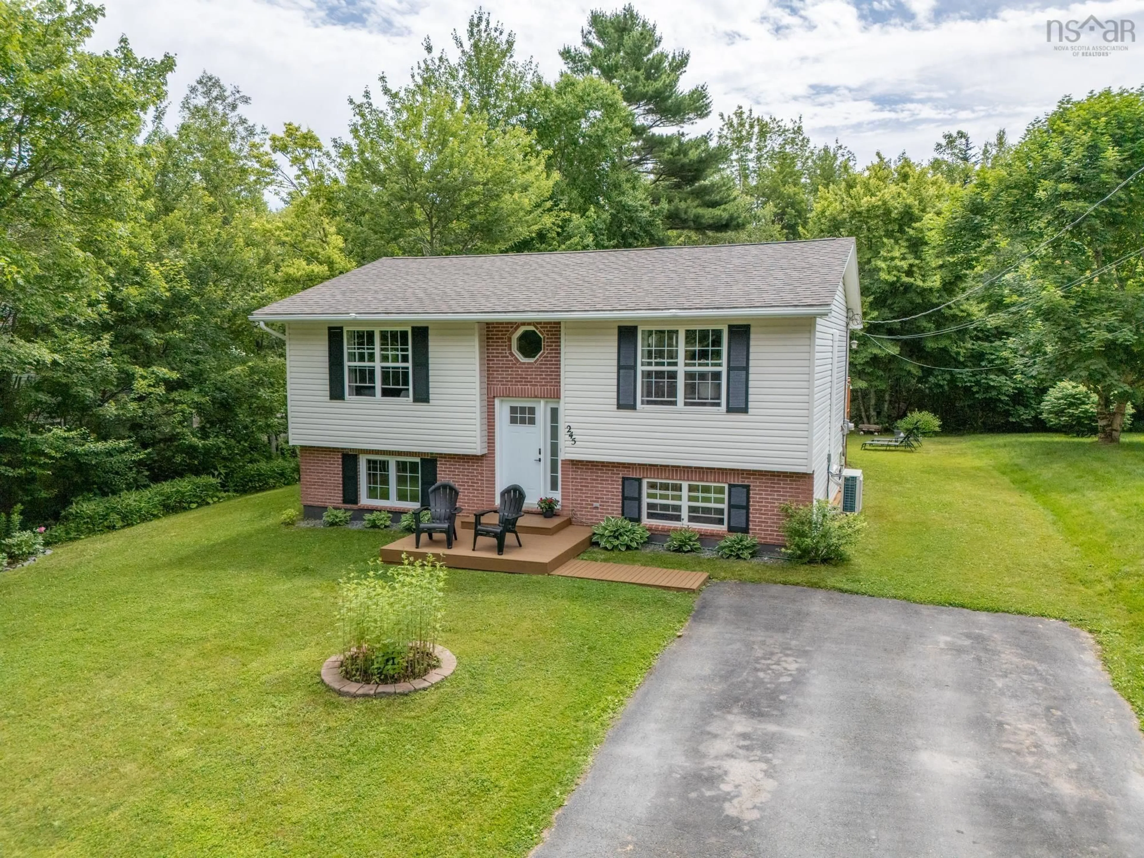A pic from outside/outdoor area/front of a property/back of a property/a pic from drone, street for 245 Springfield Lake Rd, Middle Sackville Nova Scotia B4E 3B1