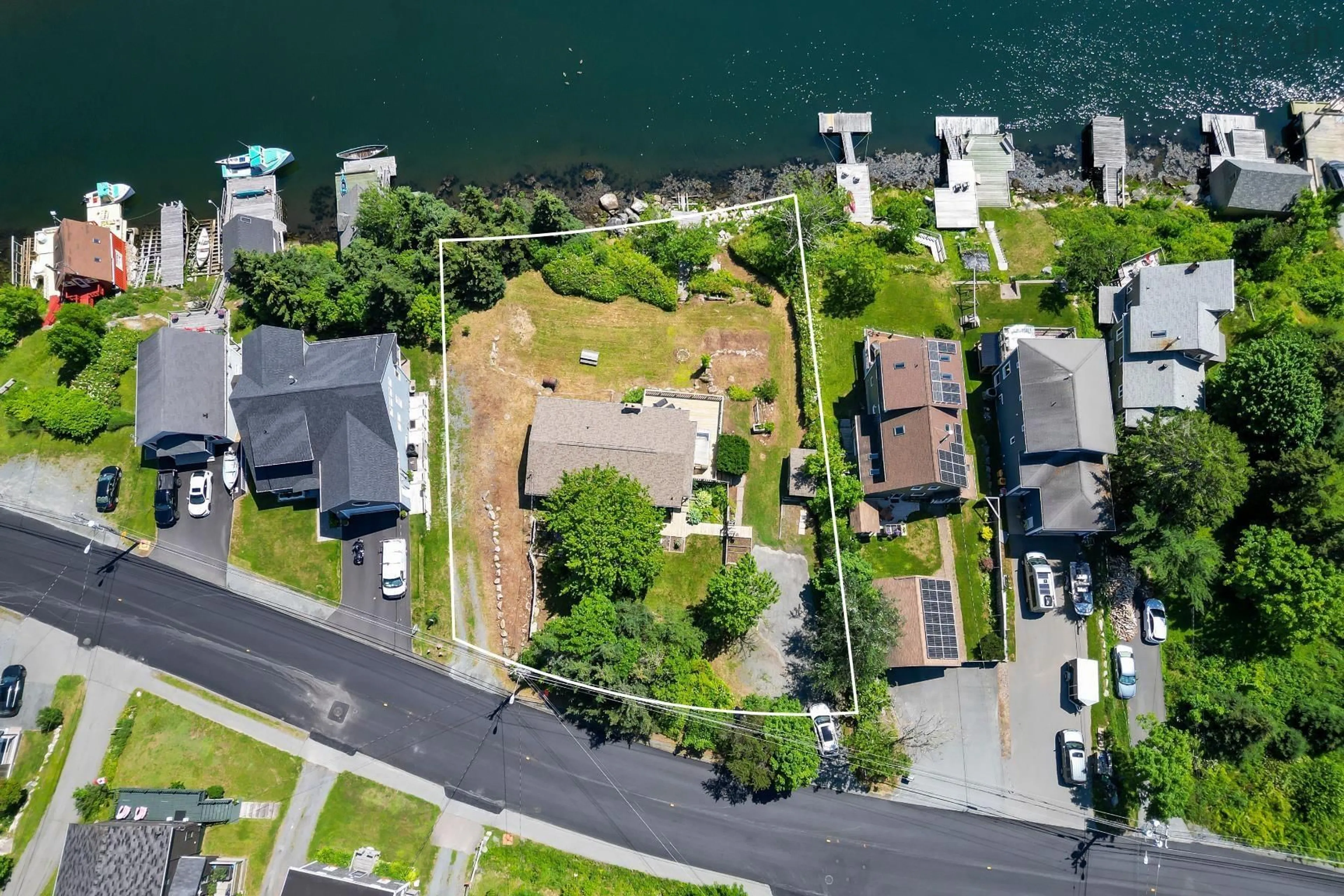 A pic from outside/outdoor area/front of a property/back of a property/a pic from drone, water/lake/river/ocean view for 1582 John Brackett Dr, Herring Cove Nova Scotia B3V 1G8