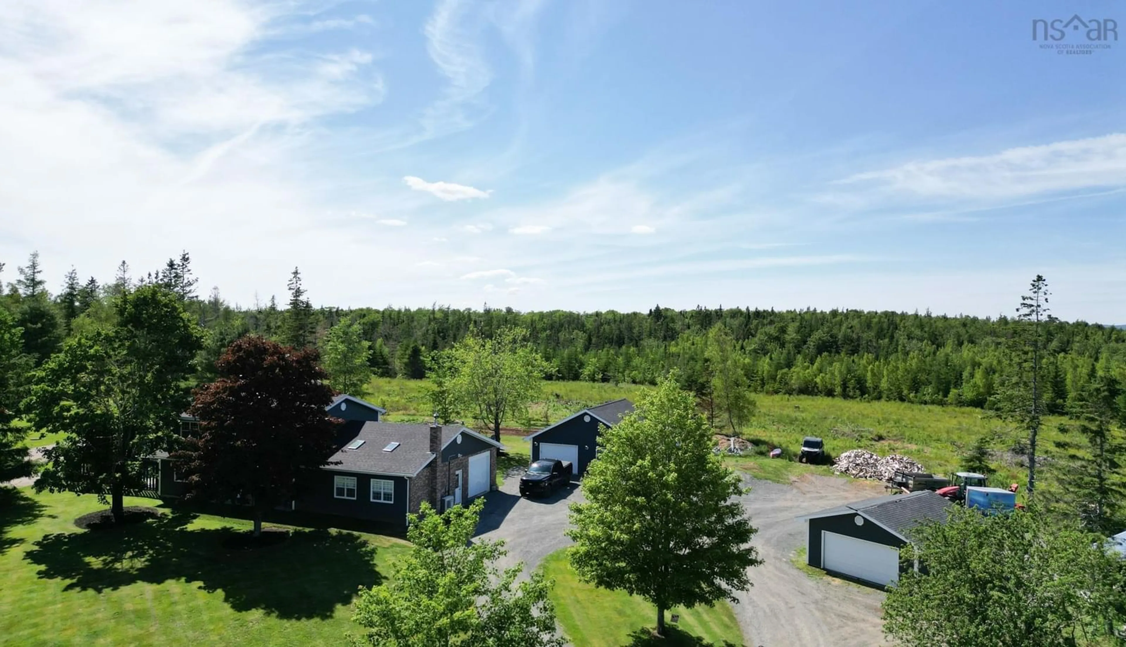 A pic from outside/outdoor area/front of a property/back of a property/a pic from drone, unknown for 1517 Pictou Rd, East Mountain Nova Scotia B6L 2N6