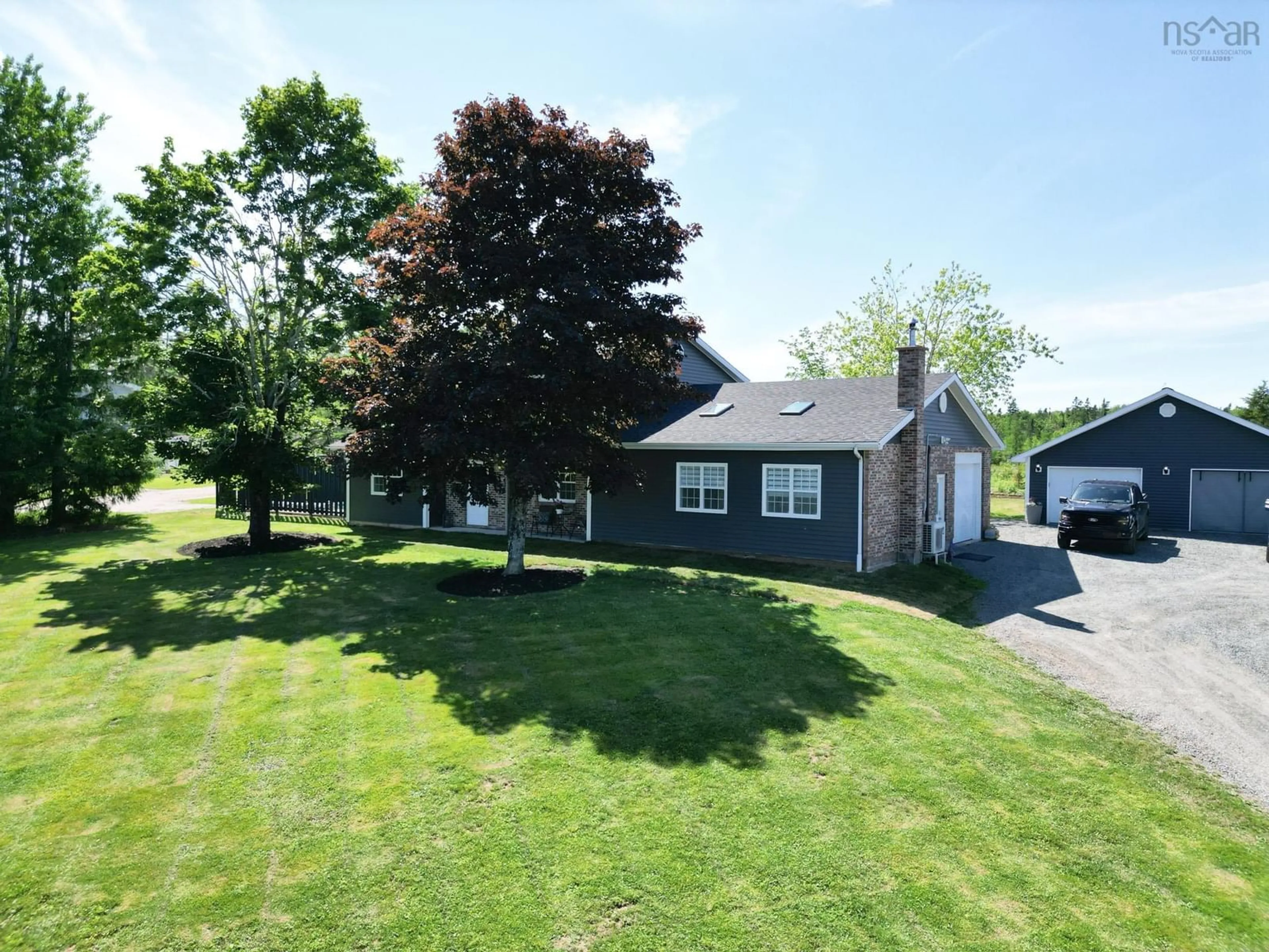 A pic from outside/outdoor area/front of a property/back of a property/a pic from drone, street for 1517 Pictou Rd, East Mountain Nova Scotia B6L 2N6
