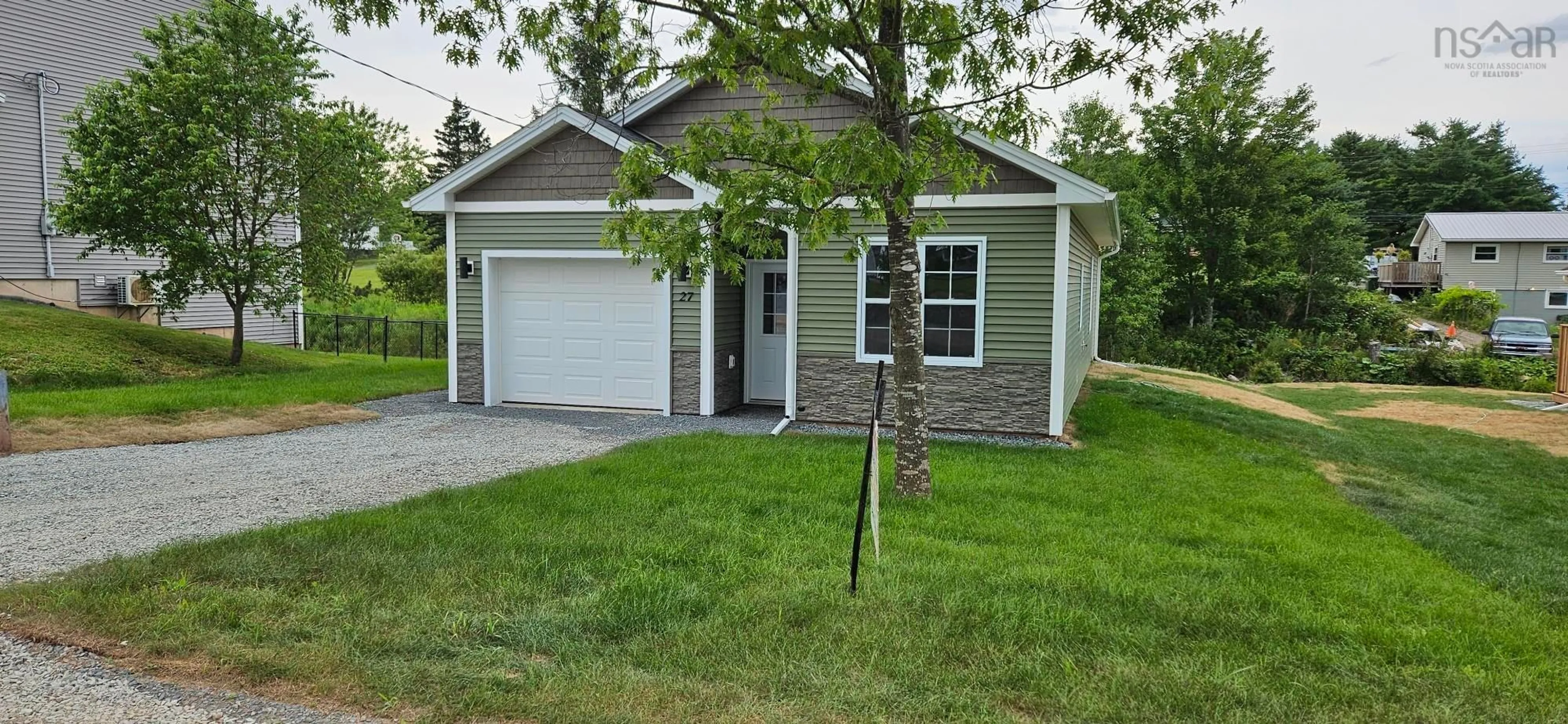 Home with vinyl exterior material, street for 27 Perry Cres, Stewiacke Nova Scotia B0N 2J0
