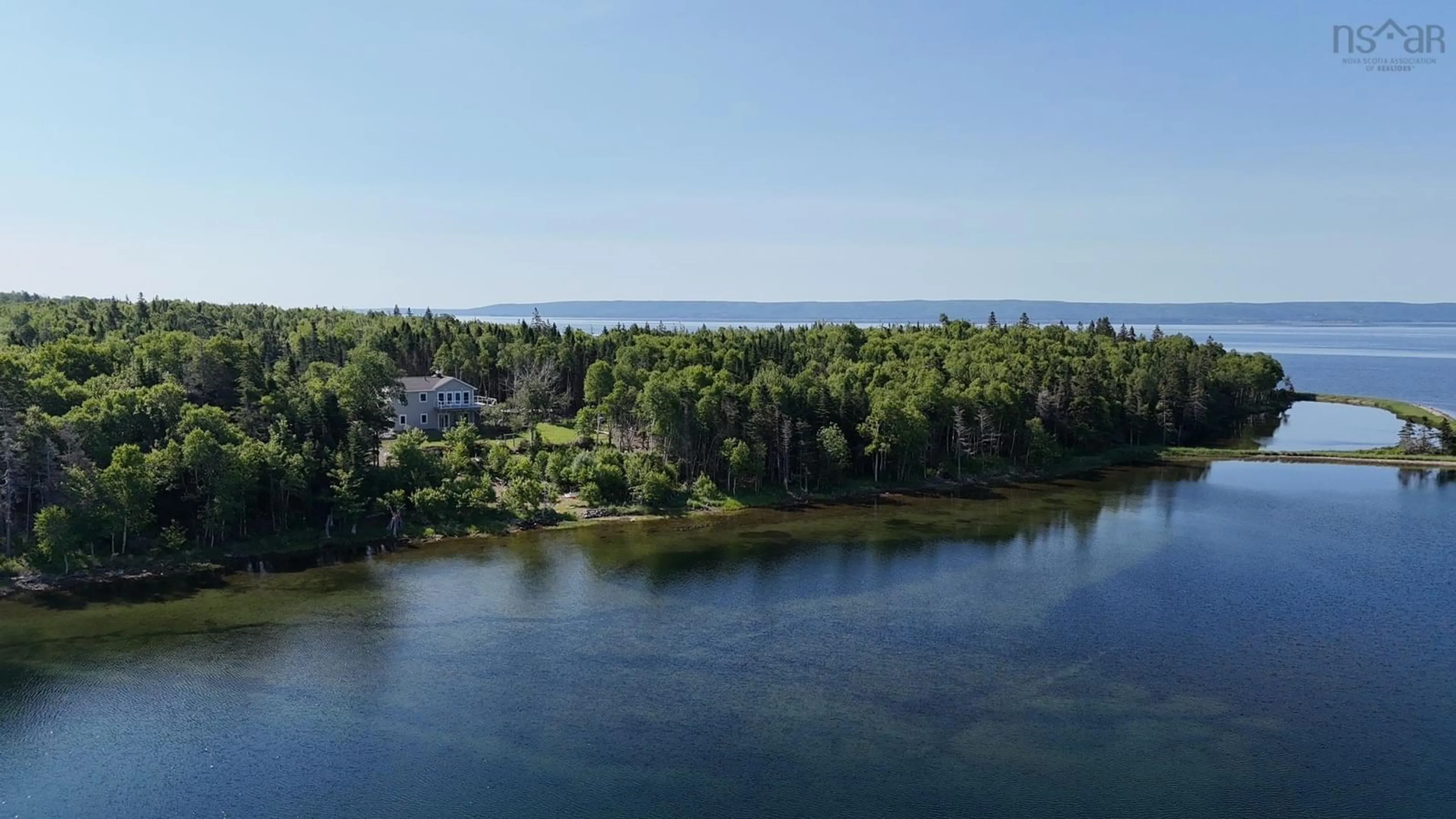 A pic from outside/outdoor area/front of a property/back of a property/a pic from drone, water/lake/river/ocean view for 284 Rodney Dr, Militia Point Nova Scotia B0E 2Y0