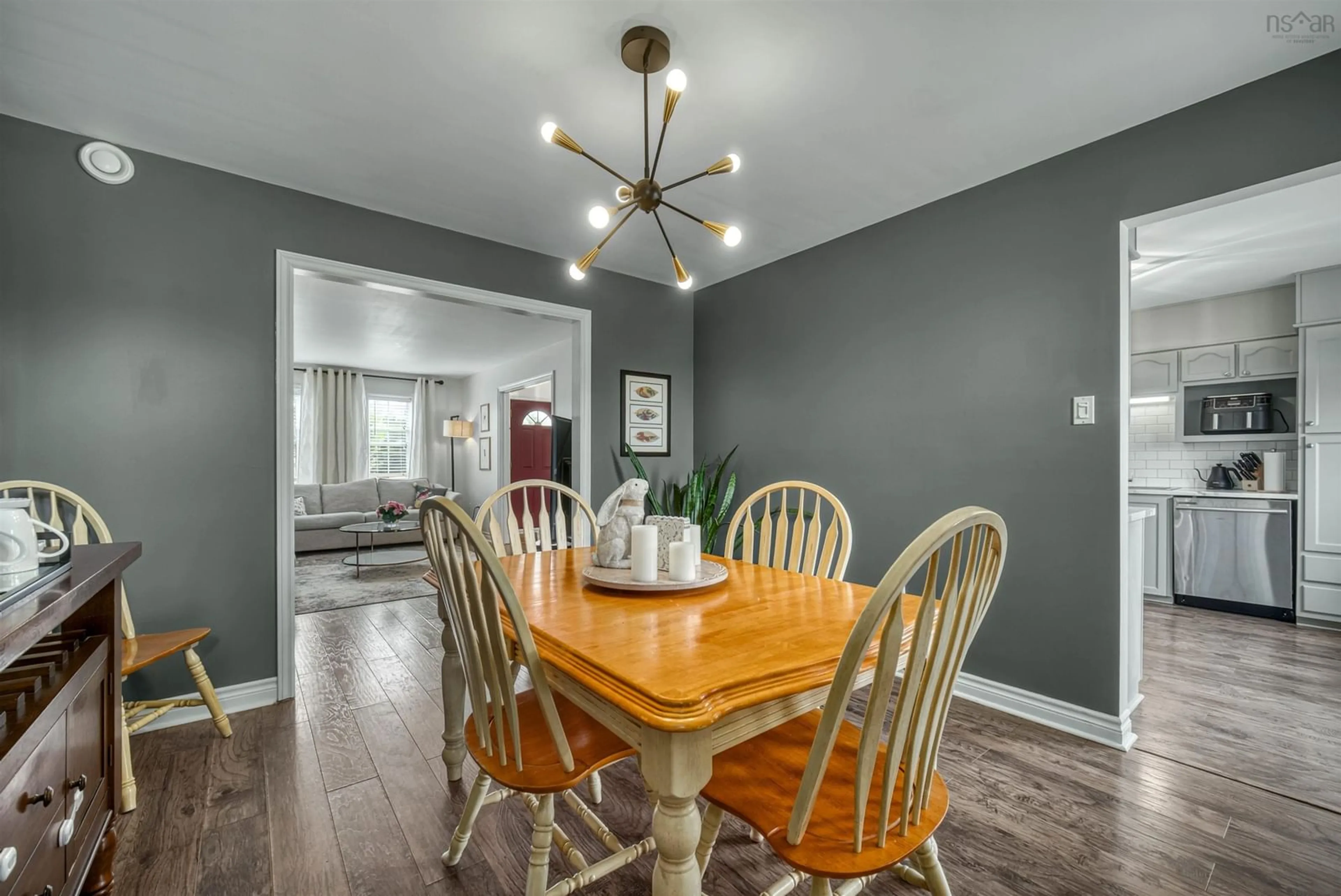 Dining room, wood/laminate floor for 152 Melrose Cres, Eastern Passage Nova Scotia B3G 1P1