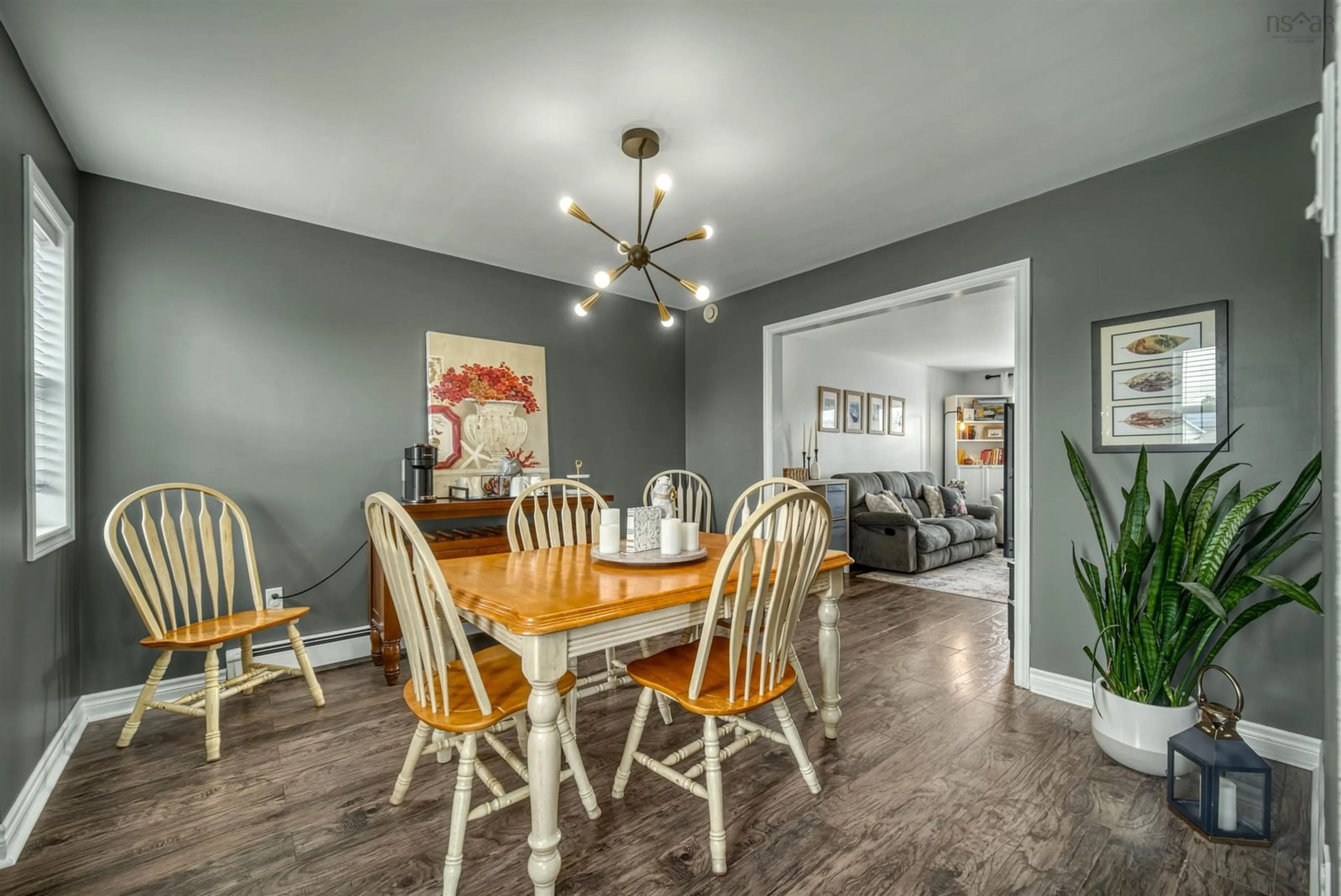 Dining room, wood/laminate floor for 152 Melrose Cres, Eastern Passage Nova Scotia B3G 1P1