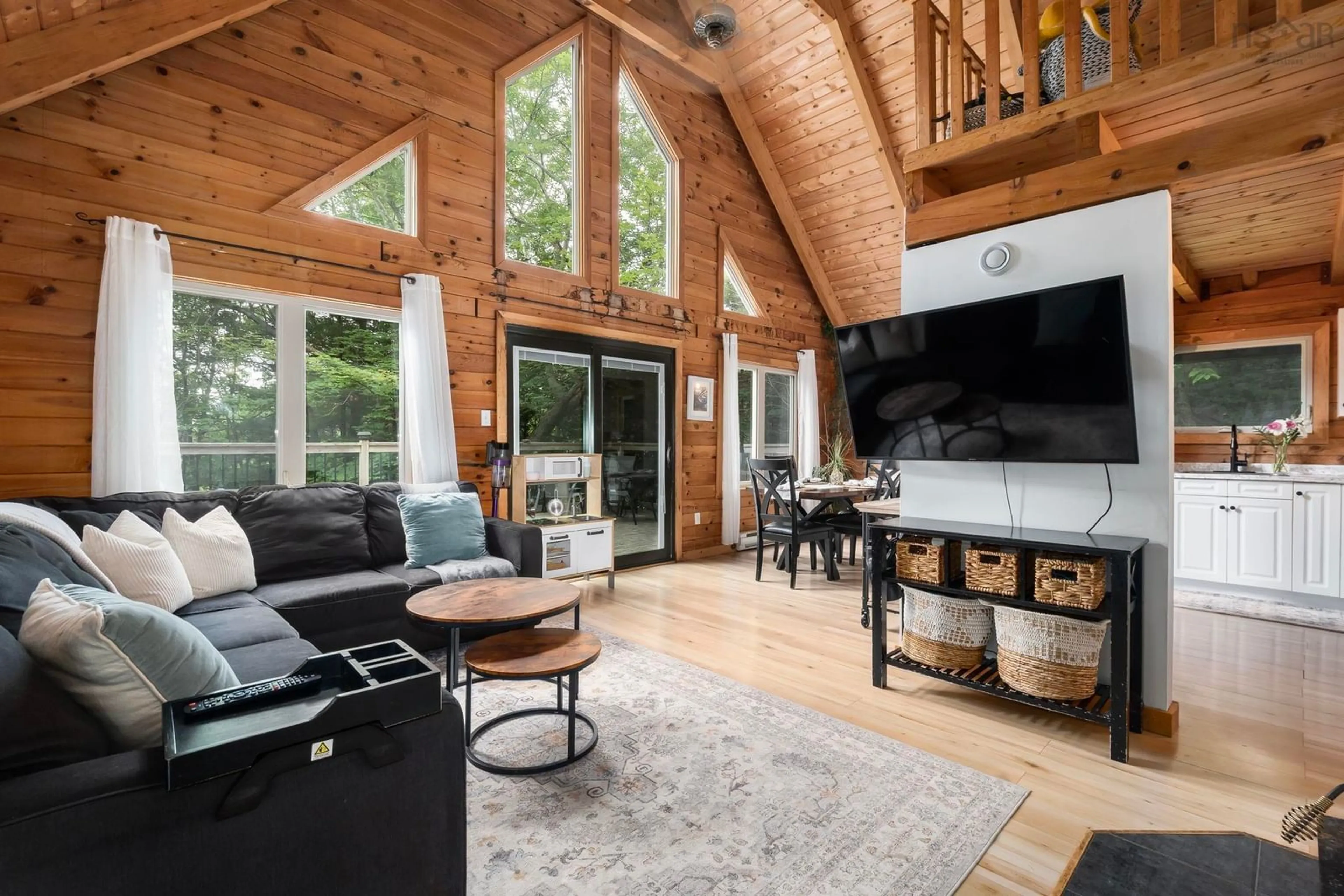 Living room with furniture, wood/laminate floor for 72 Mallard Dr, Hubley Nova Scotia B3Z 4L5