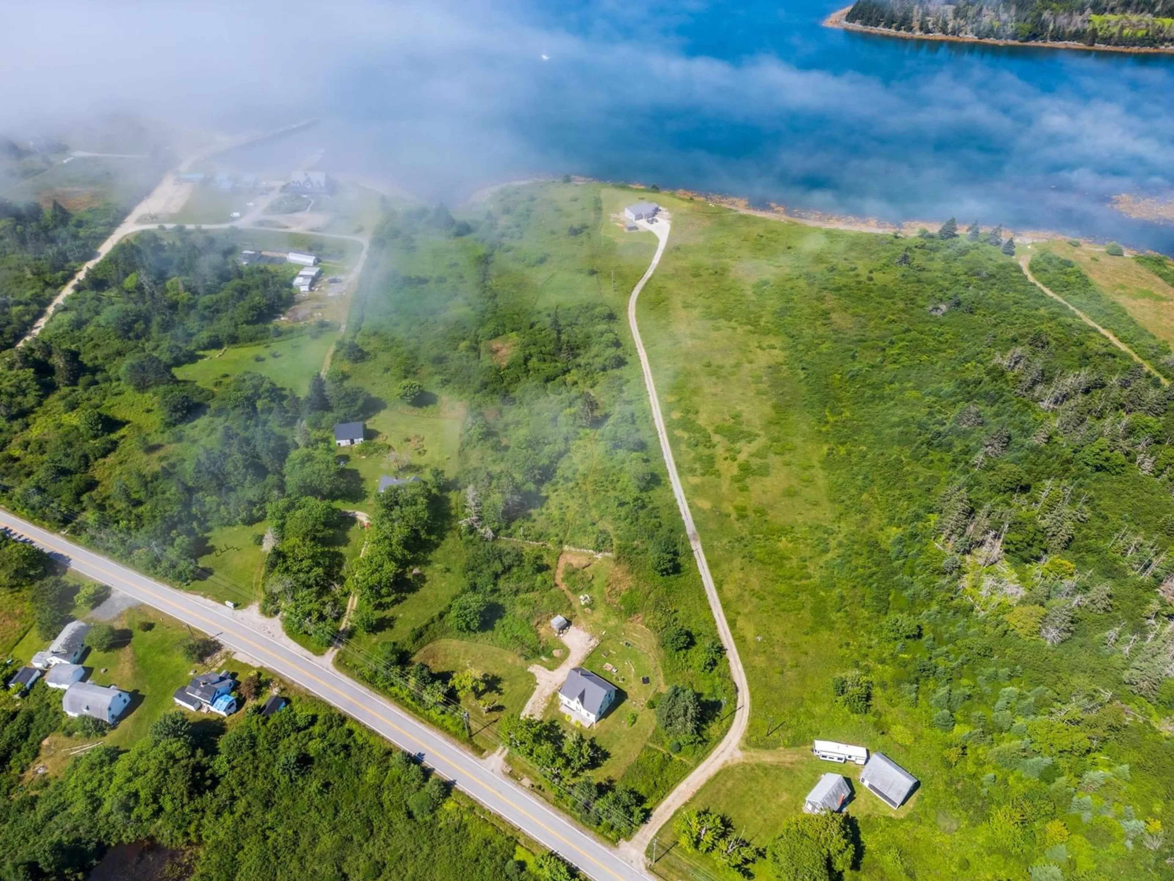 A pic from outside/outdoor area/front of a property/back of a property/a pic from drone, water/lake/river/ocean view for 4079 Highway 3, Lower Argyle Nova Scotia B0W 1W0