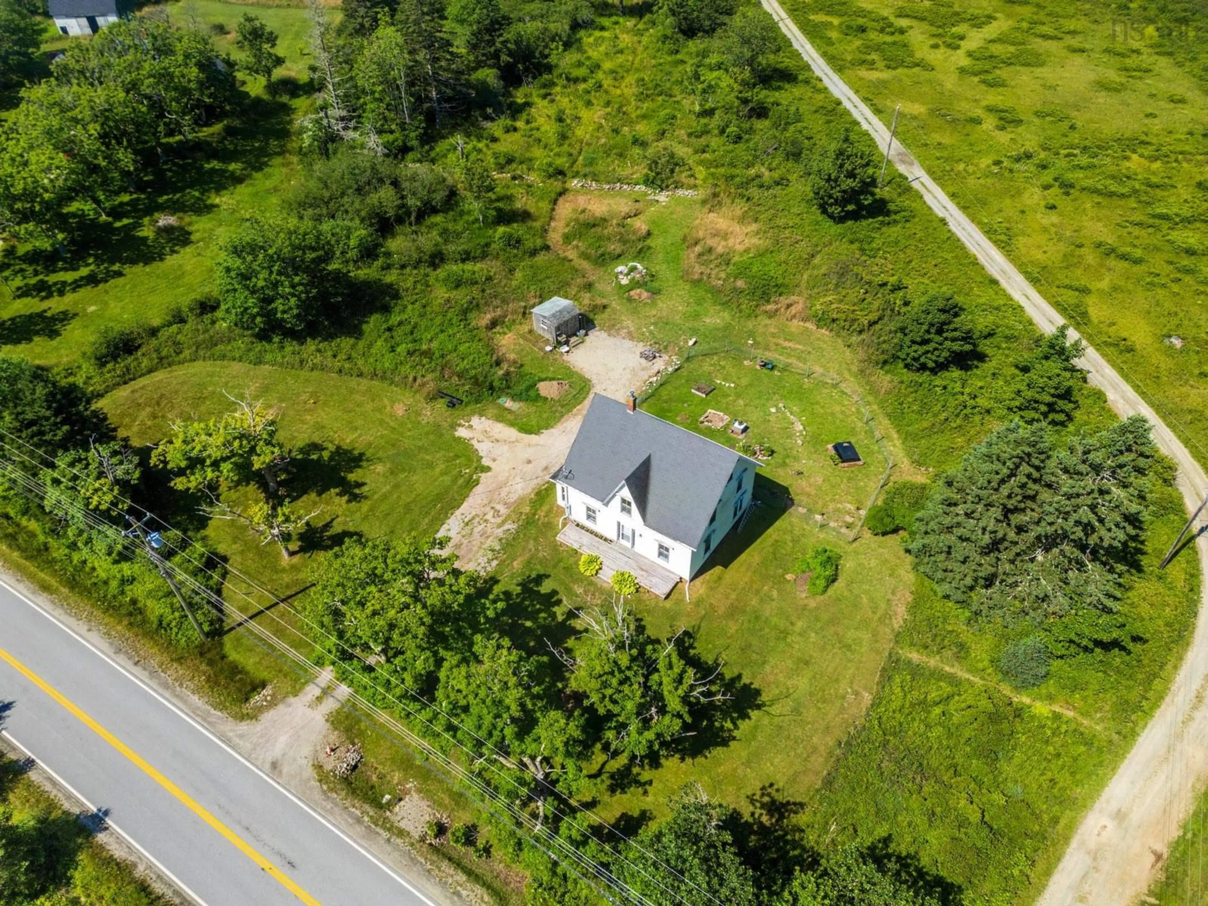 A pic from outside/outdoor area/front of a property/back of a property/a pic from drone, street for 4079 Highway 3, Lower Argyle Nova Scotia B0W 1W0