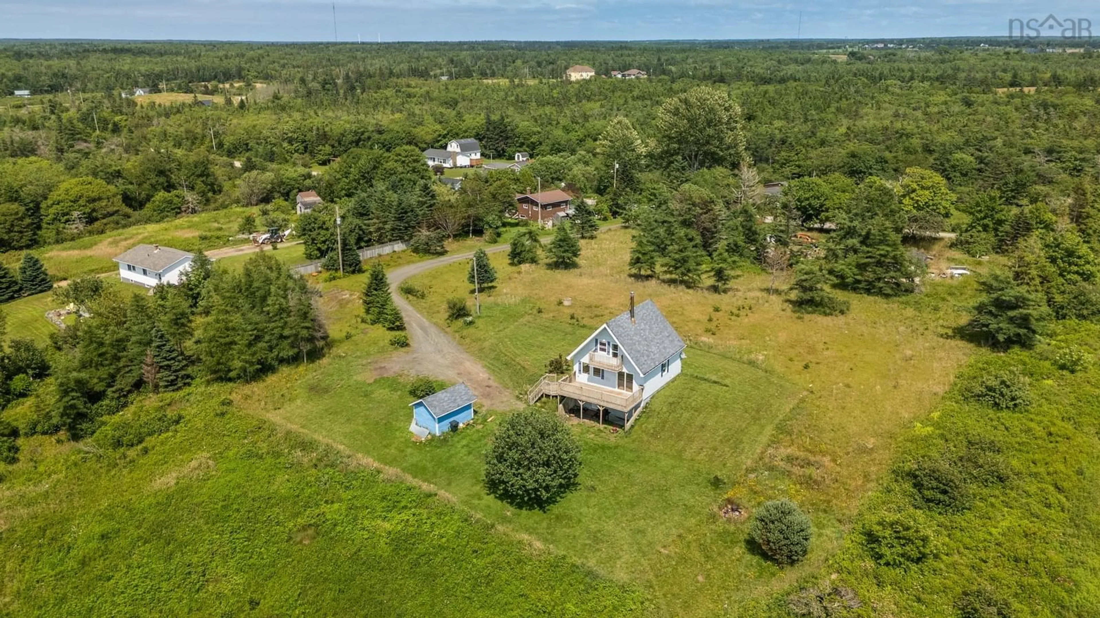 A pic from outside/outdoor area/front of a property/back of a property/a pic from drone, water/lake/river/ocean view for 365 Edson Foote Rd, Yarmouth County Nova Scotia B5A 5K6