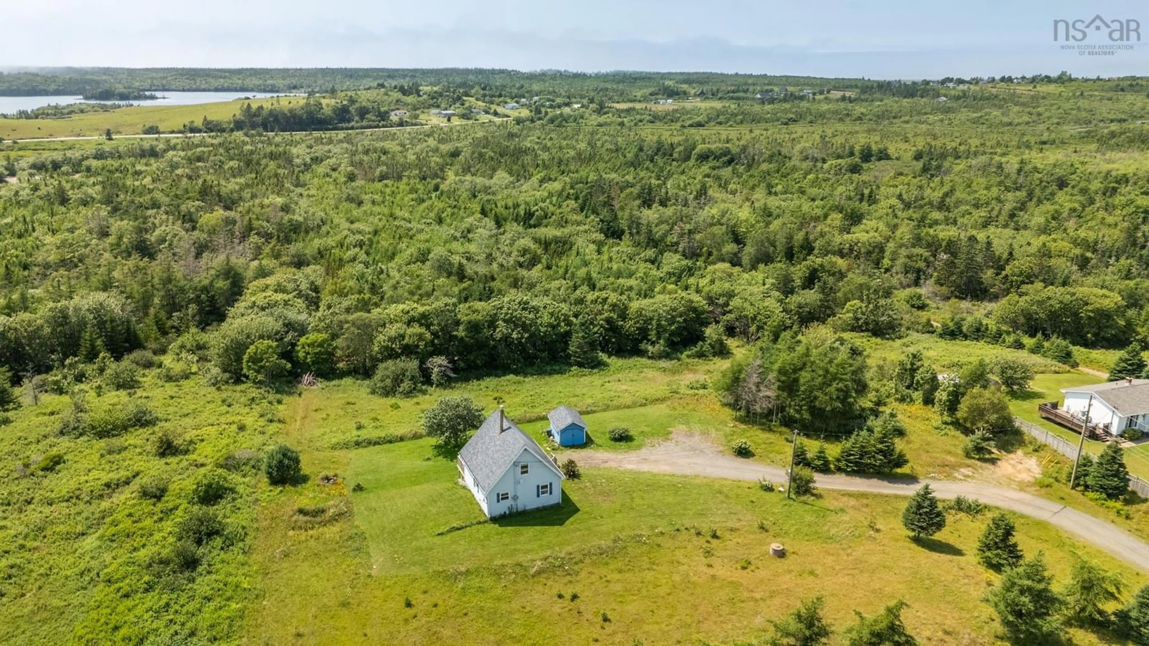 A pic from outside/outdoor area/front of a property/back of a property/a pic from drone, water/lake/river/ocean view for 365 Edson Foote Rd, Yarmouth County Nova Scotia B5A 5K6