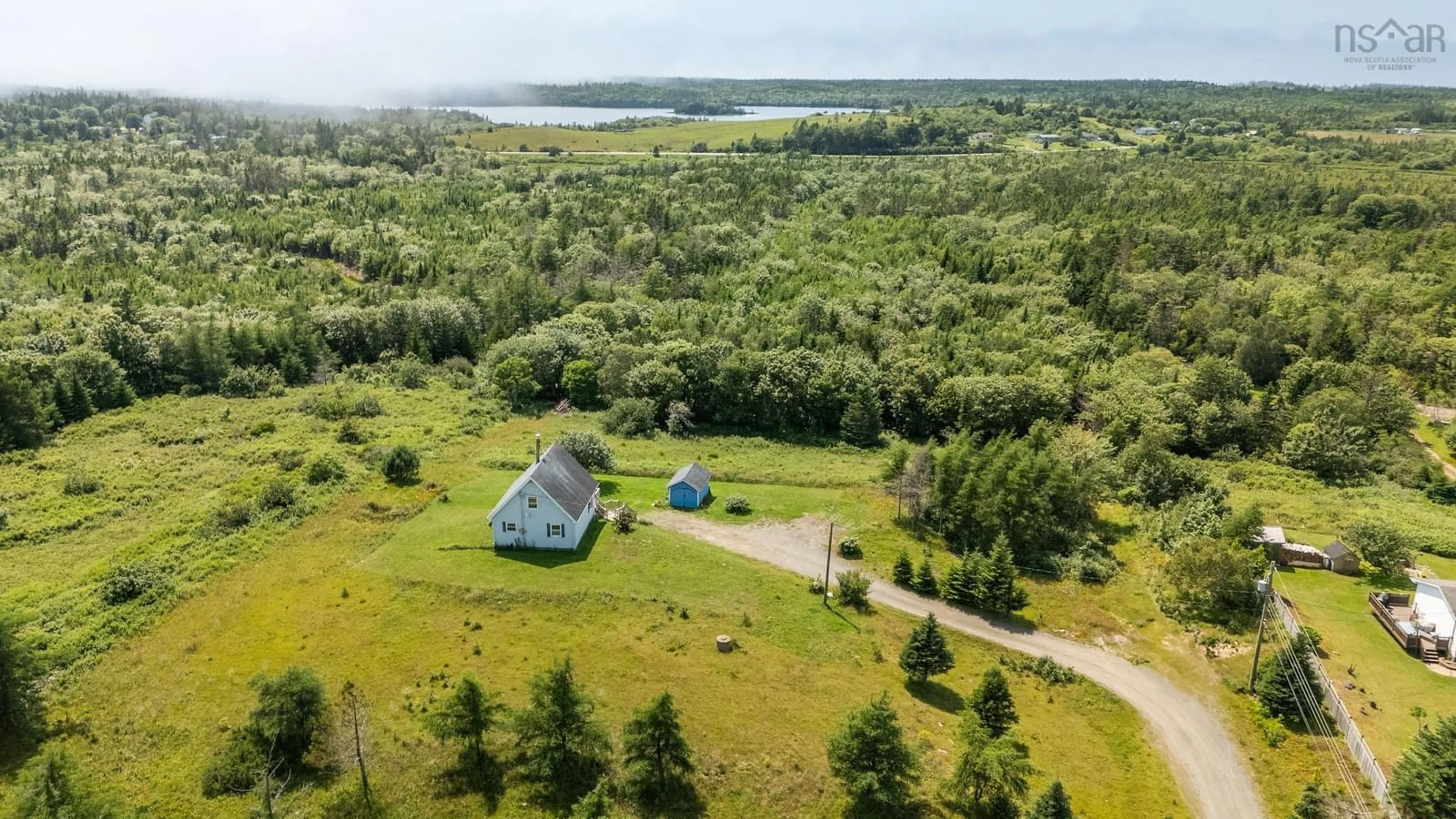 A pic from outside/outdoor area/front of a property/back of a property/a pic from drone, water/lake/river/ocean view for 365 Edson Foote Rd, Yarmouth County Nova Scotia B5A 5K6