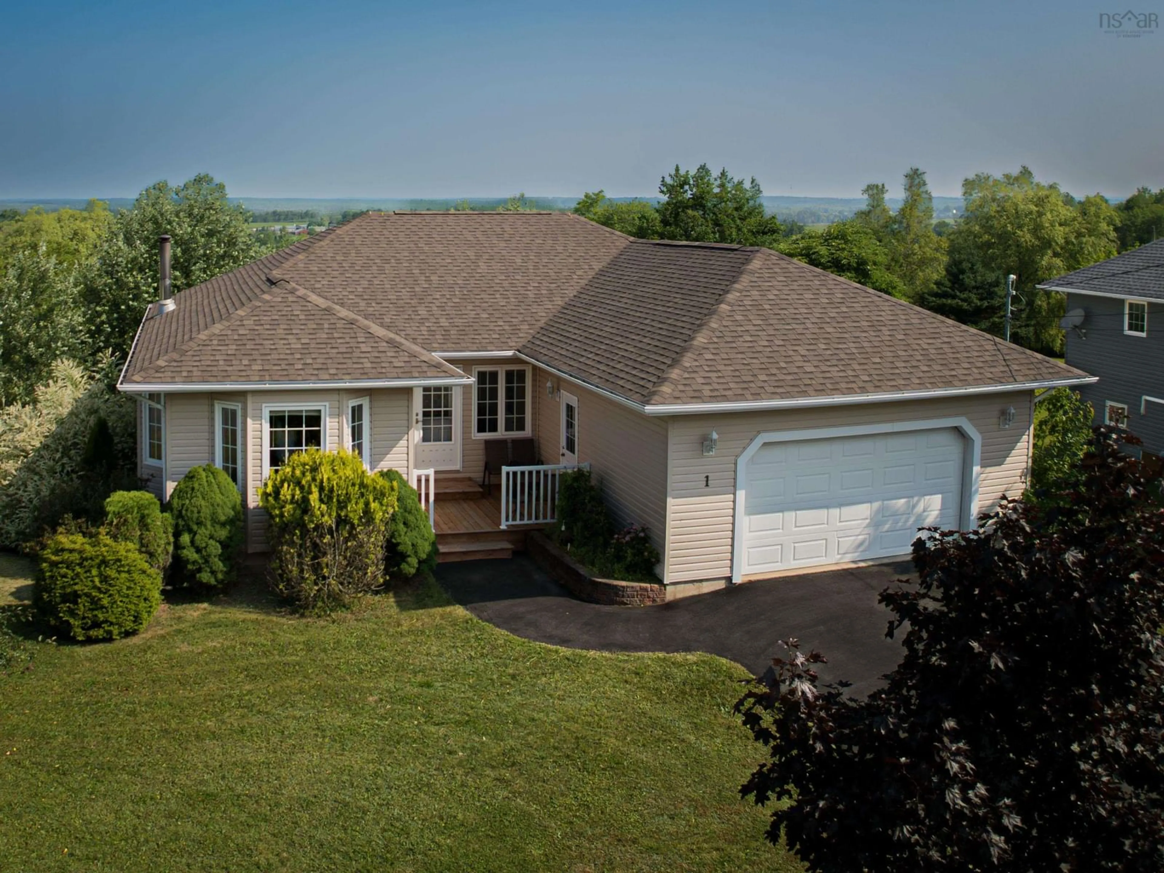 Home with vinyl exterior material, water/lake/river/ocean view for 1 Hillcrest Dr, Stewiacke Nova Scotia B0N 2J0