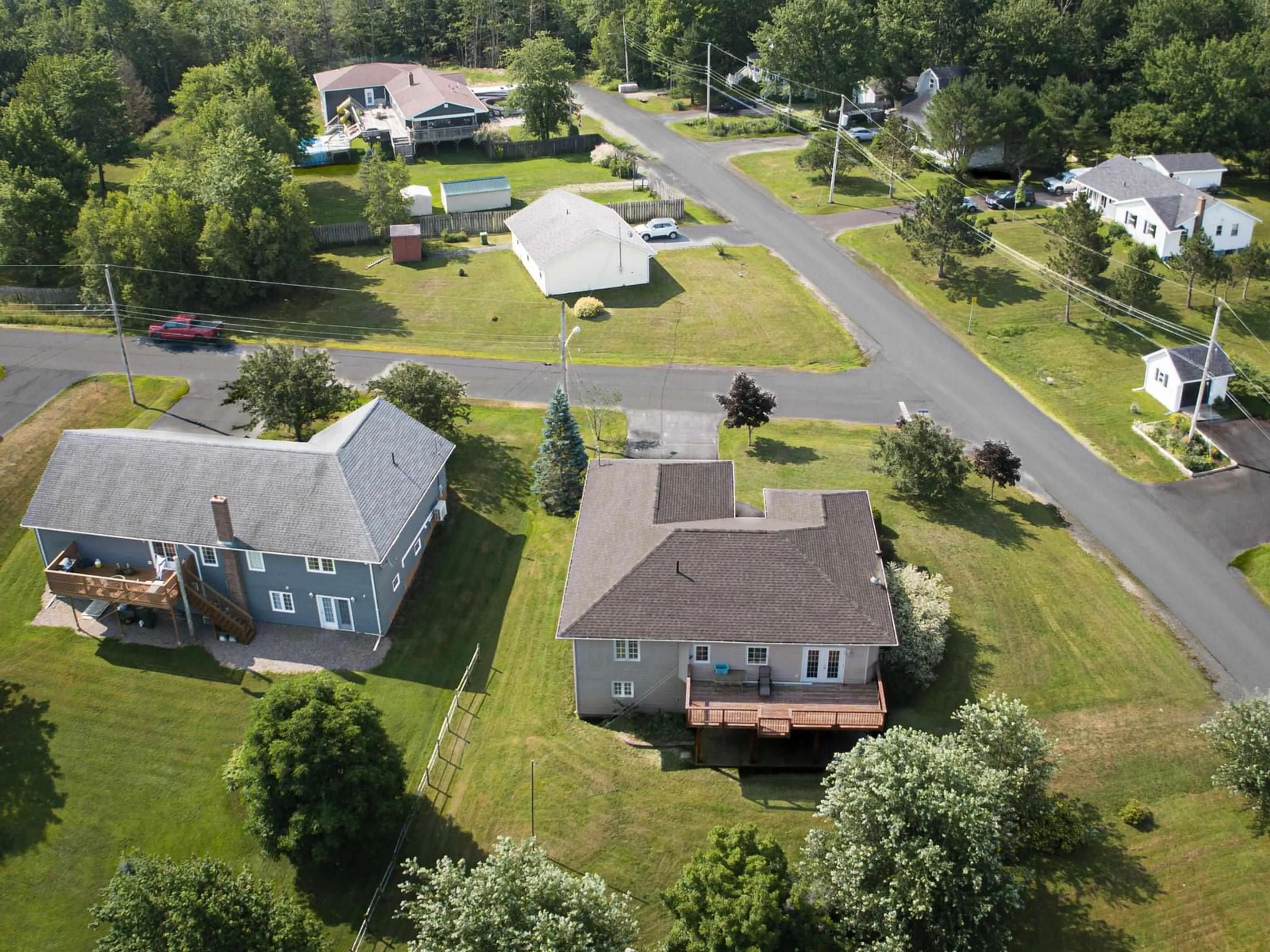 A pic from outside/outdoor area/front of a property/back of a property/a pic from drone, street for 1 Hillcrest Dr, Stewiacke Nova Scotia B0N 2J0