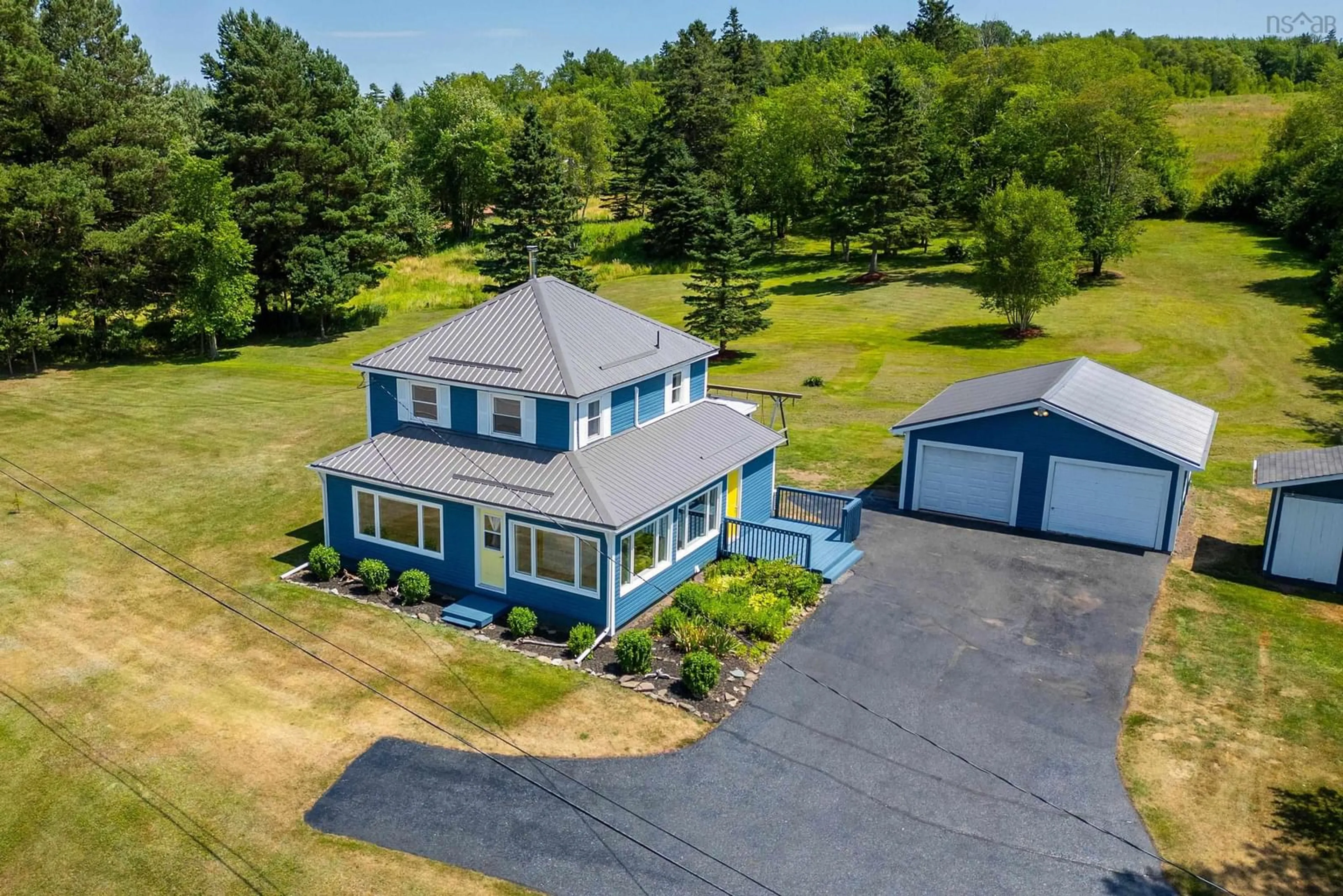 A pic from outside/outdoor area/front of a property/back of a property/a pic from drone, water/lake/river/ocean view for 168 Highway 302, Southampton Nova Scotia B0M 1W0