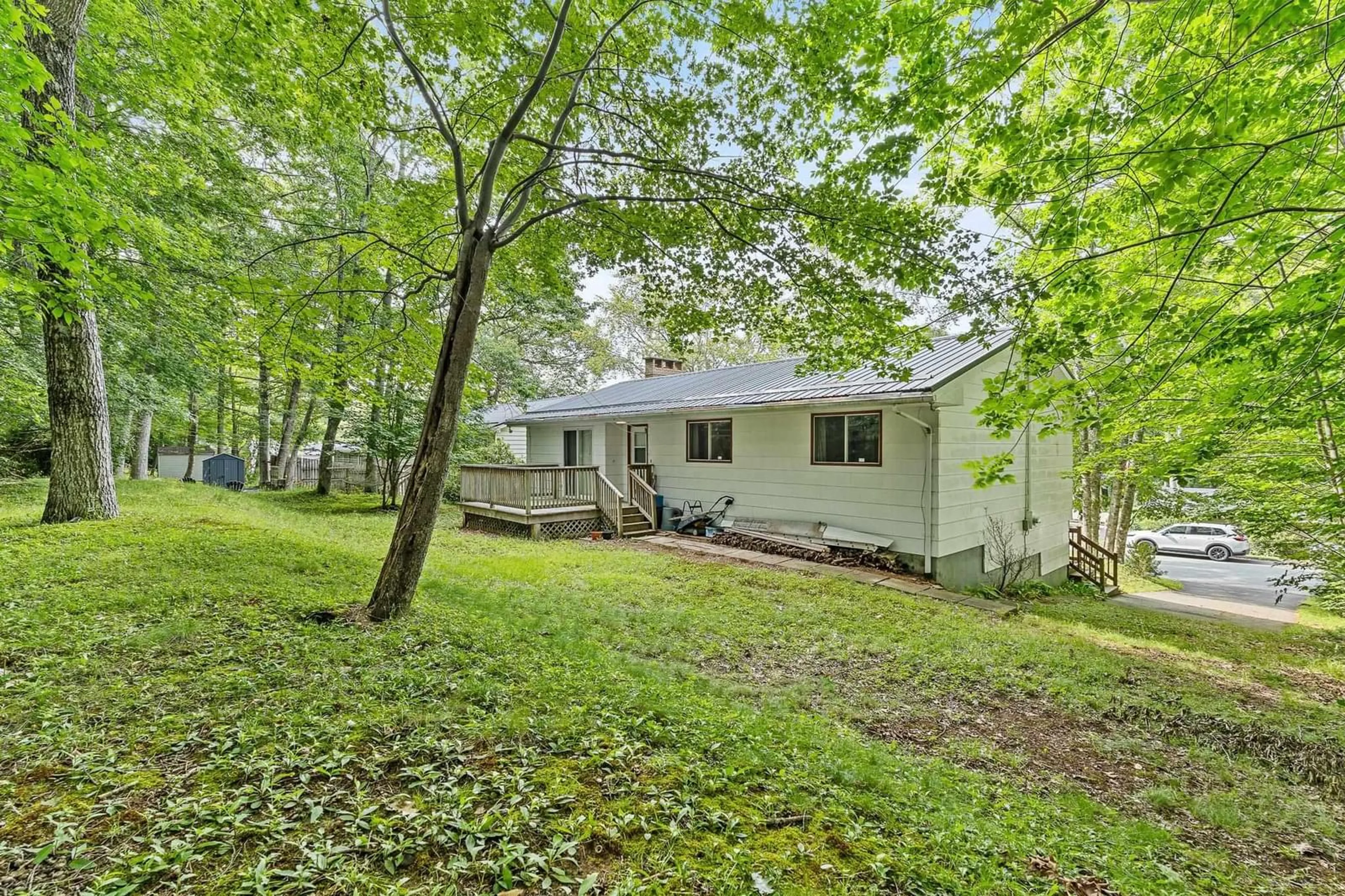Patio, forest/trees view for 66 Pinehurst Ave, Bridgewater Nova Scotia B4V 3A4