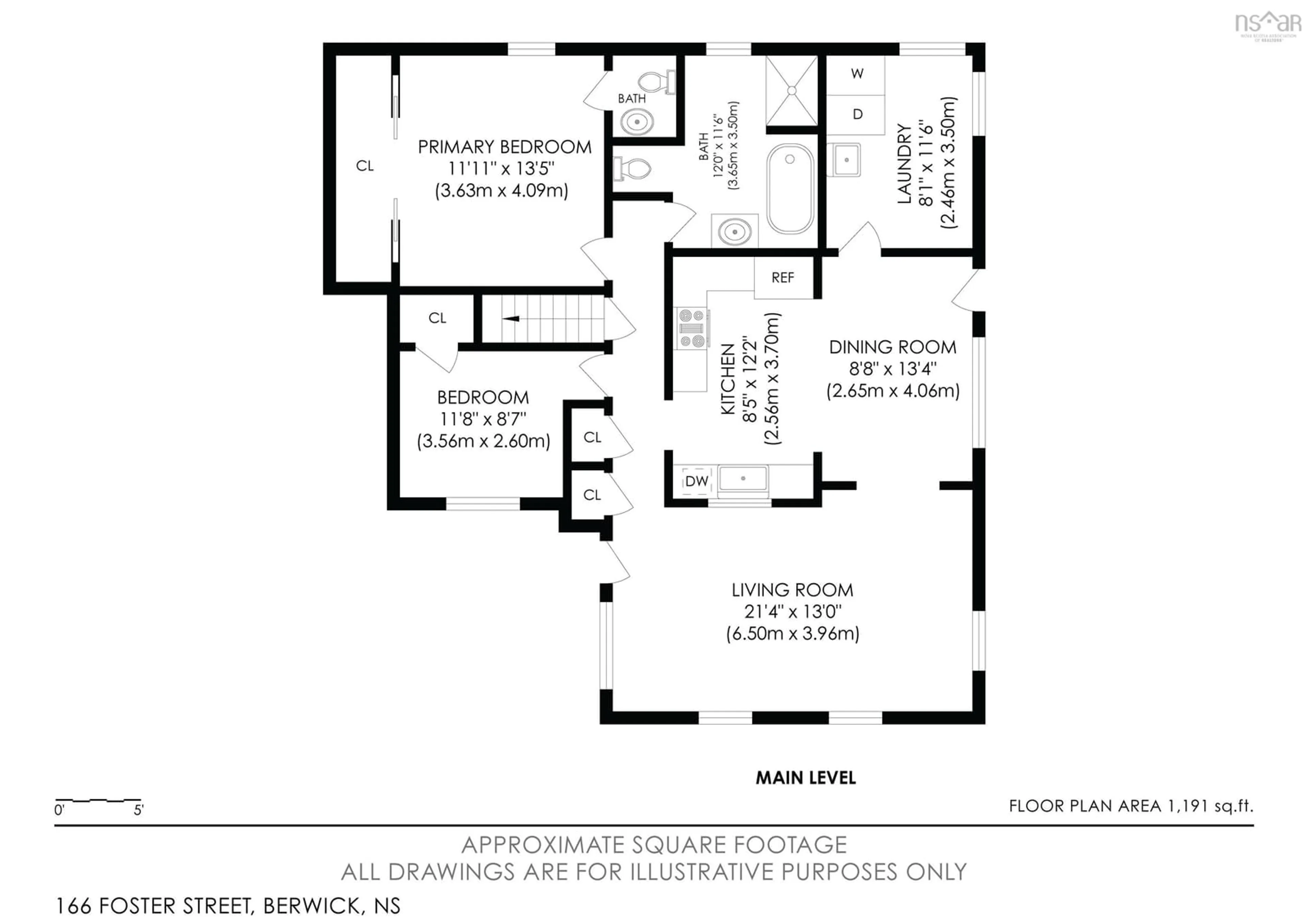 Floor plan for 166 Foster St, Berwick Nova Scotia B0P 1E0