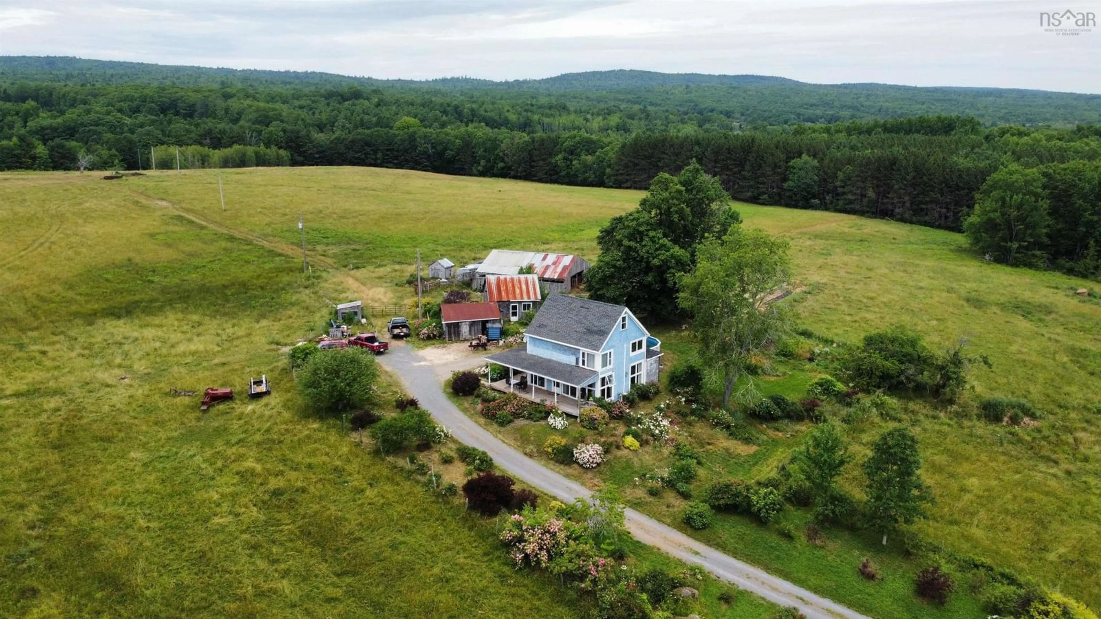 A pic from outside/outdoor area/front of a property/back of a property/a pic from drone, building for 227 Landry Lane, Upper Falmouth Nova Scotia B0P 1P0