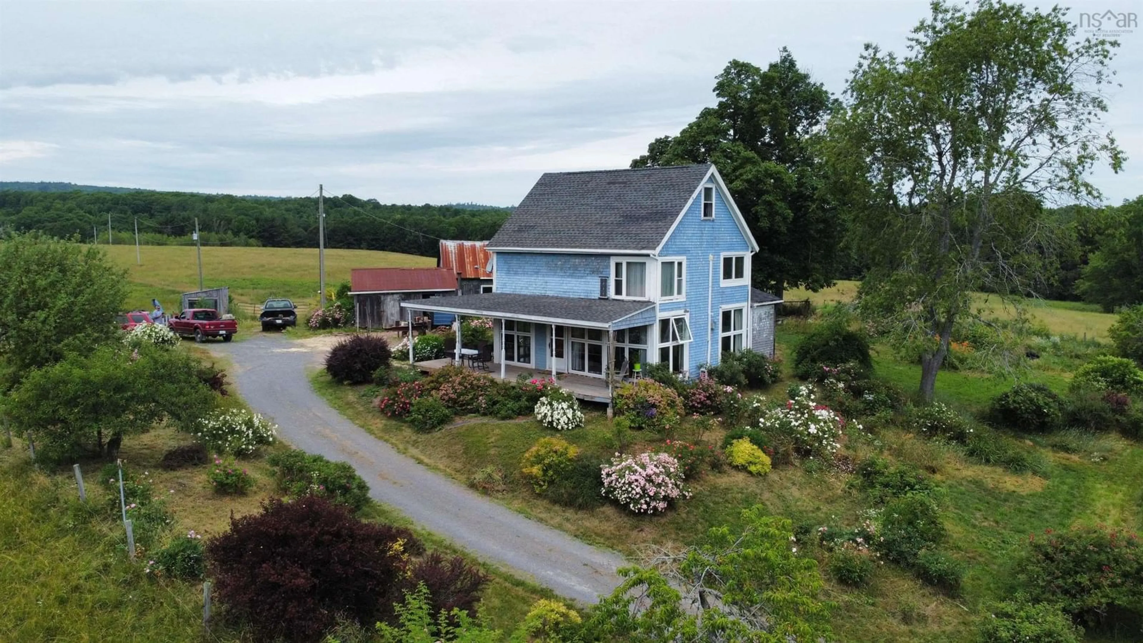 A pic from outside/outdoor area/front of a property/back of a property/a pic from drone, unknown for 227 Landry Lane, Upper Falmouth Nova Scotia B0P 1P0