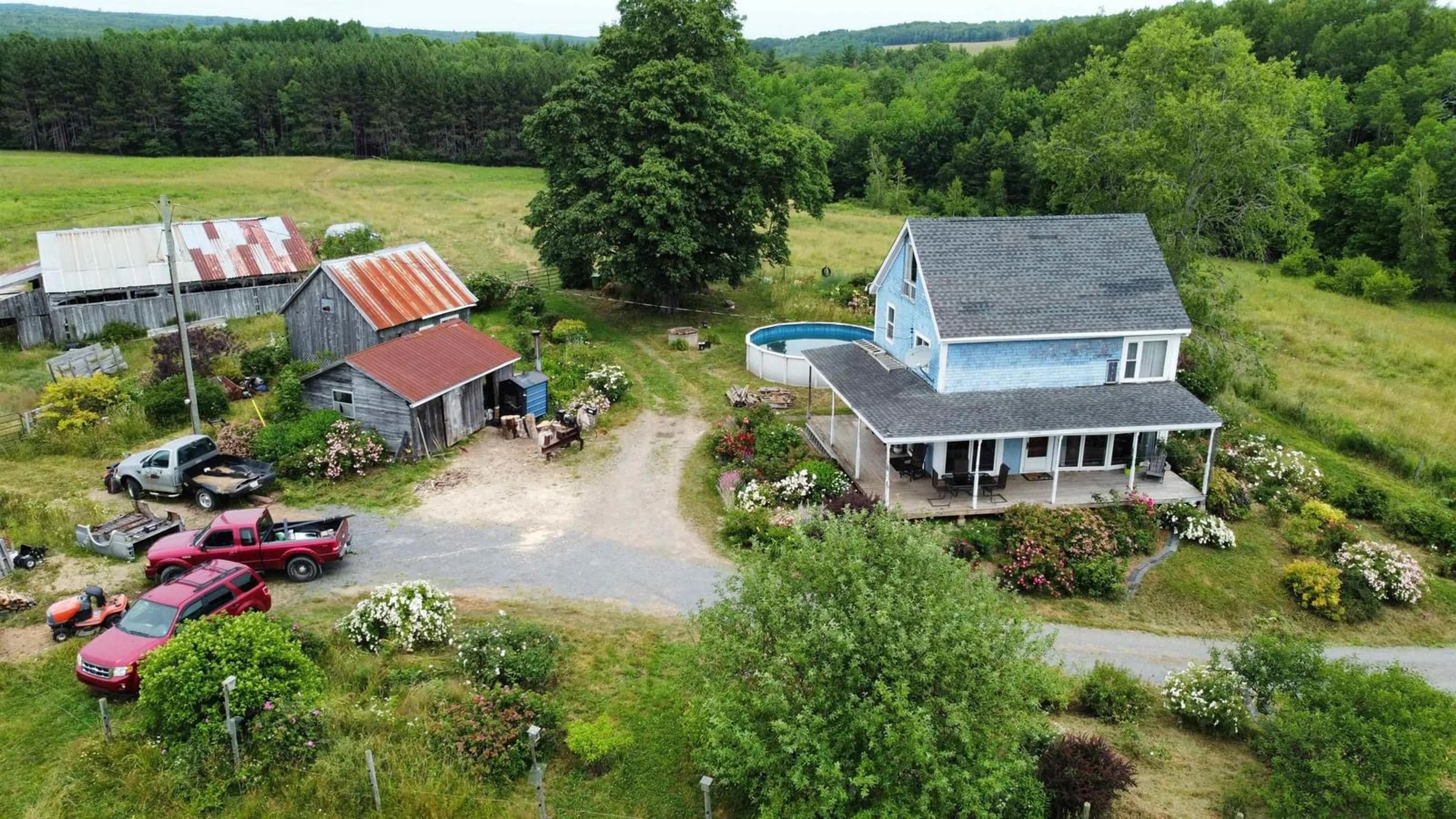 A pic from outside/outdoor area/front of a property/back of a property/a pic from drone, unknown for 227 Landry Lane, Upper Falmouth Nova Scotia B0P 1P0