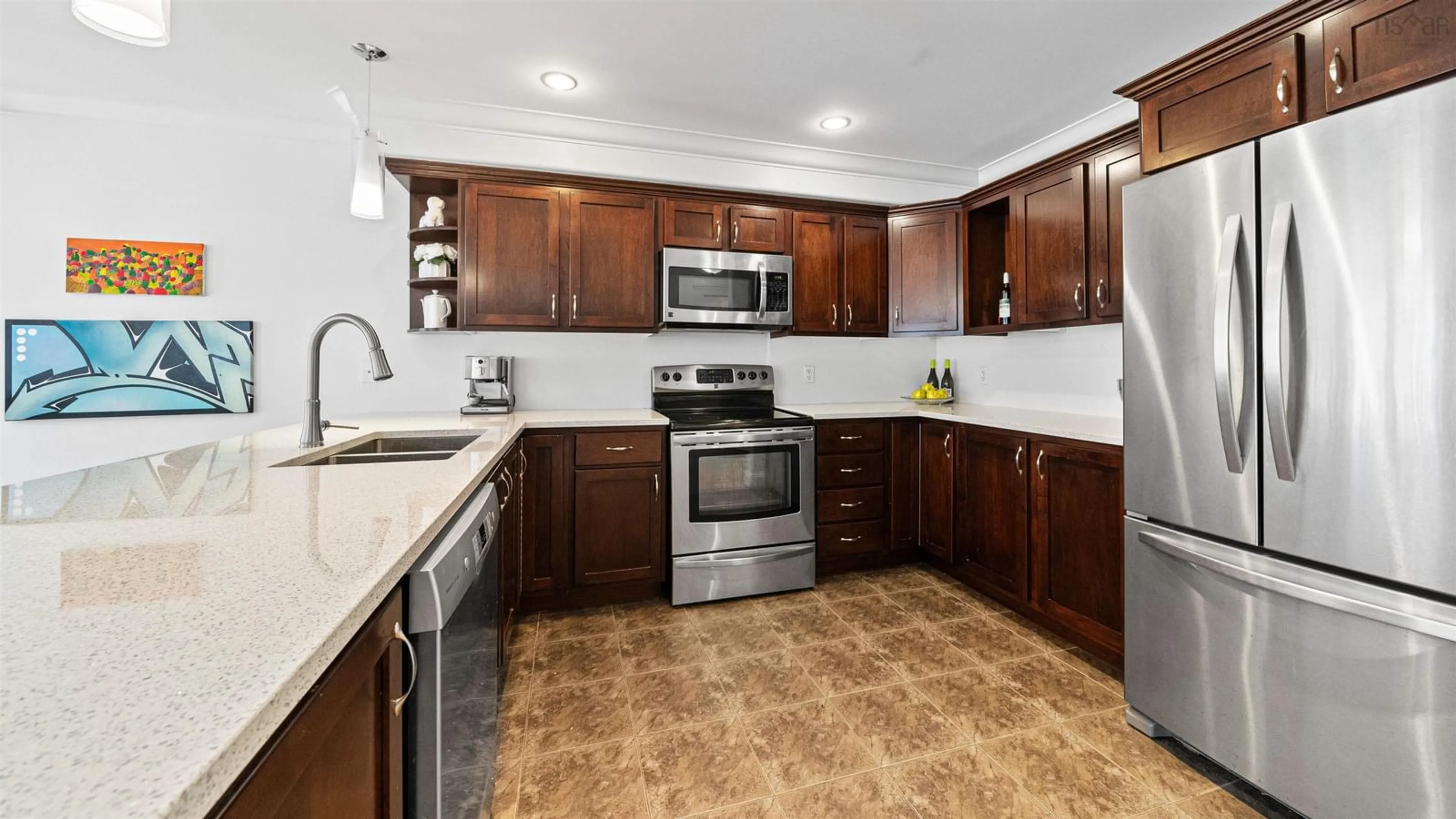 Standard kitchen, ceramic/tile floor for 55 Bently Dr, Halifax Nova Scotia B3S 0C4