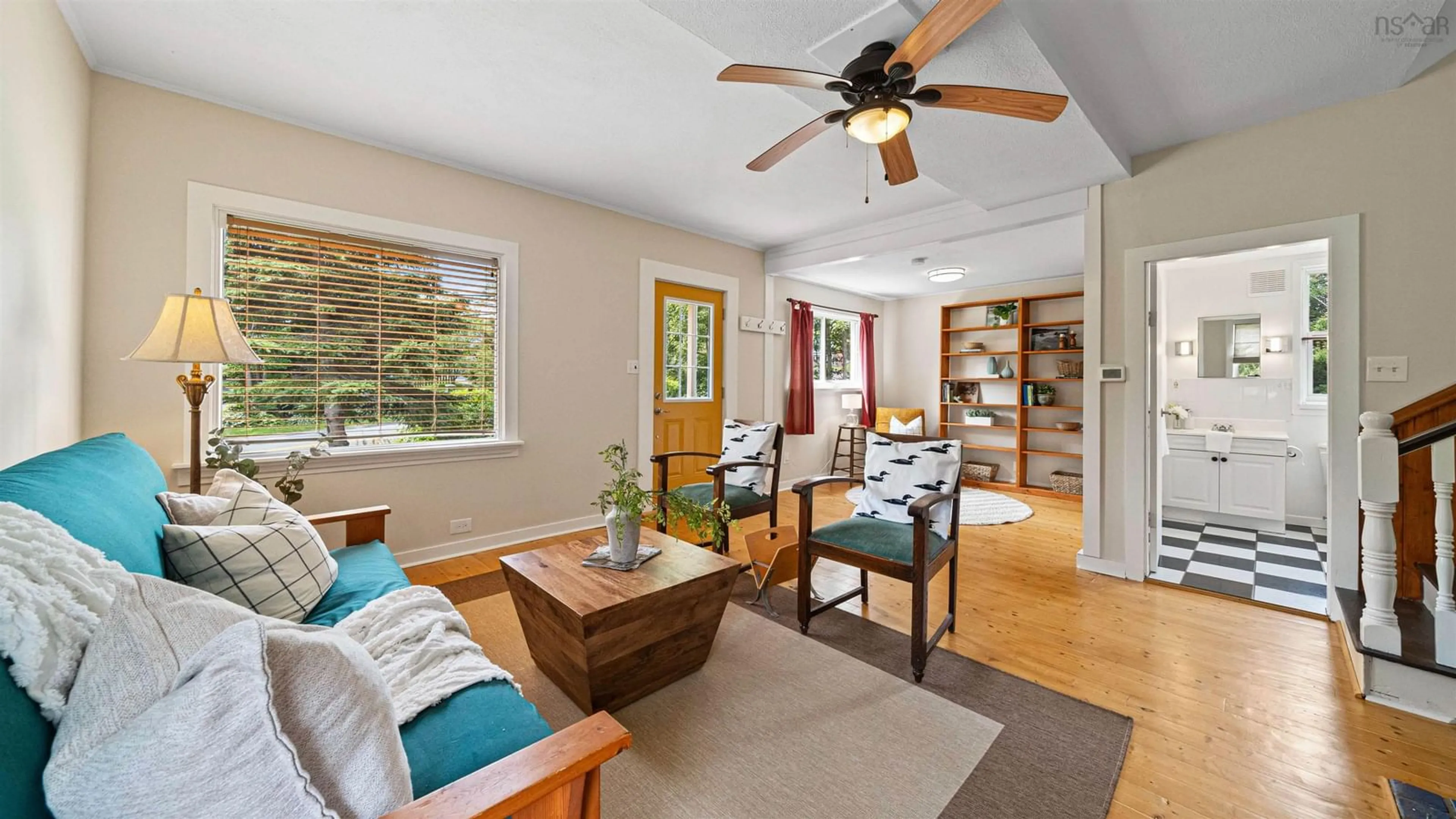 Living room with furniture, wood/laminate floor for 28 Hebridean Dr, Herring Cove Nova Scotia B3V 1H3