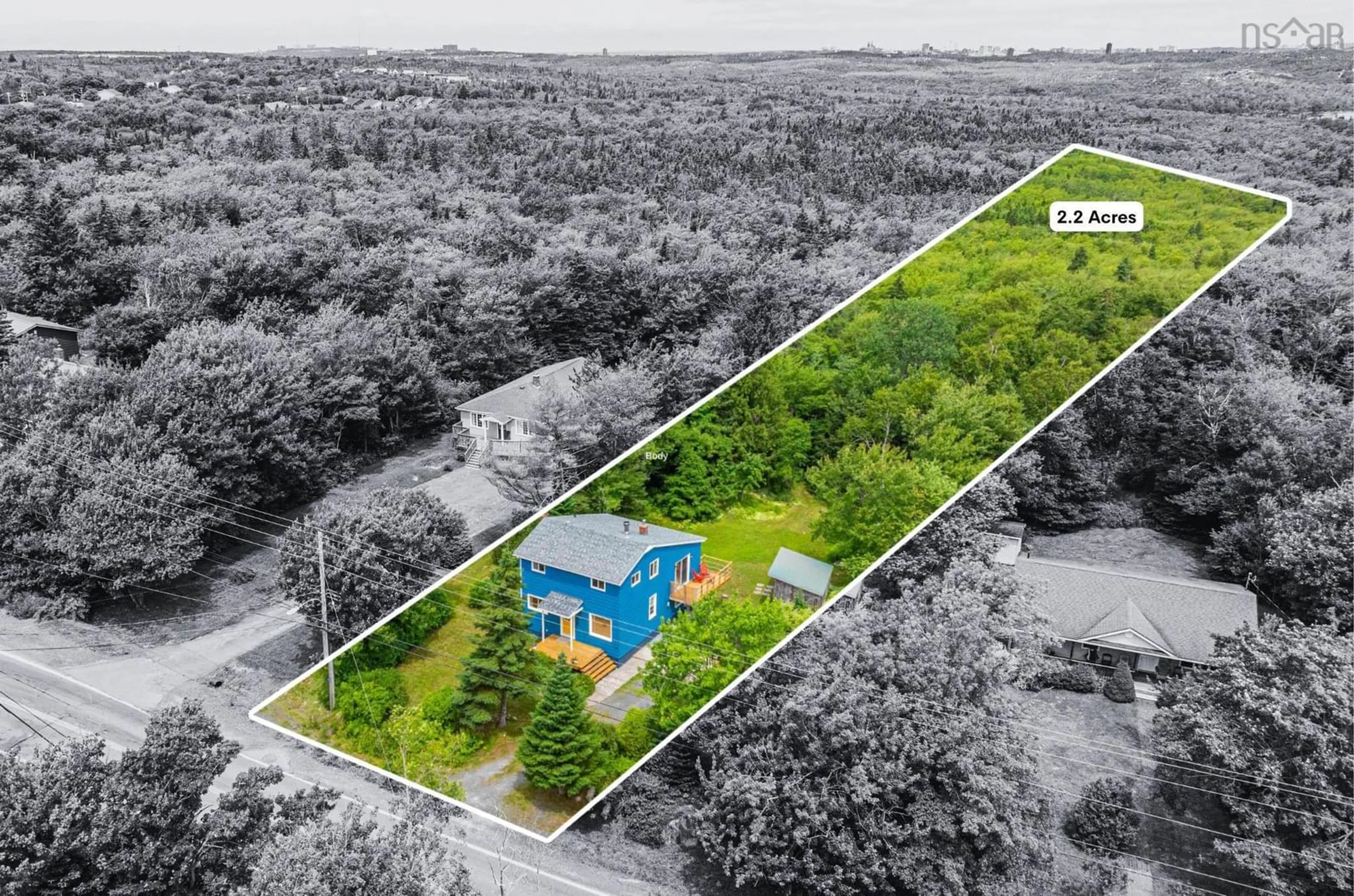 A pic from outside/outdoor area/front of a property/back of a property/a pic from drone, building for 28 Hebridean Dr, Herring Cove Nova Scotia B3V 1H3