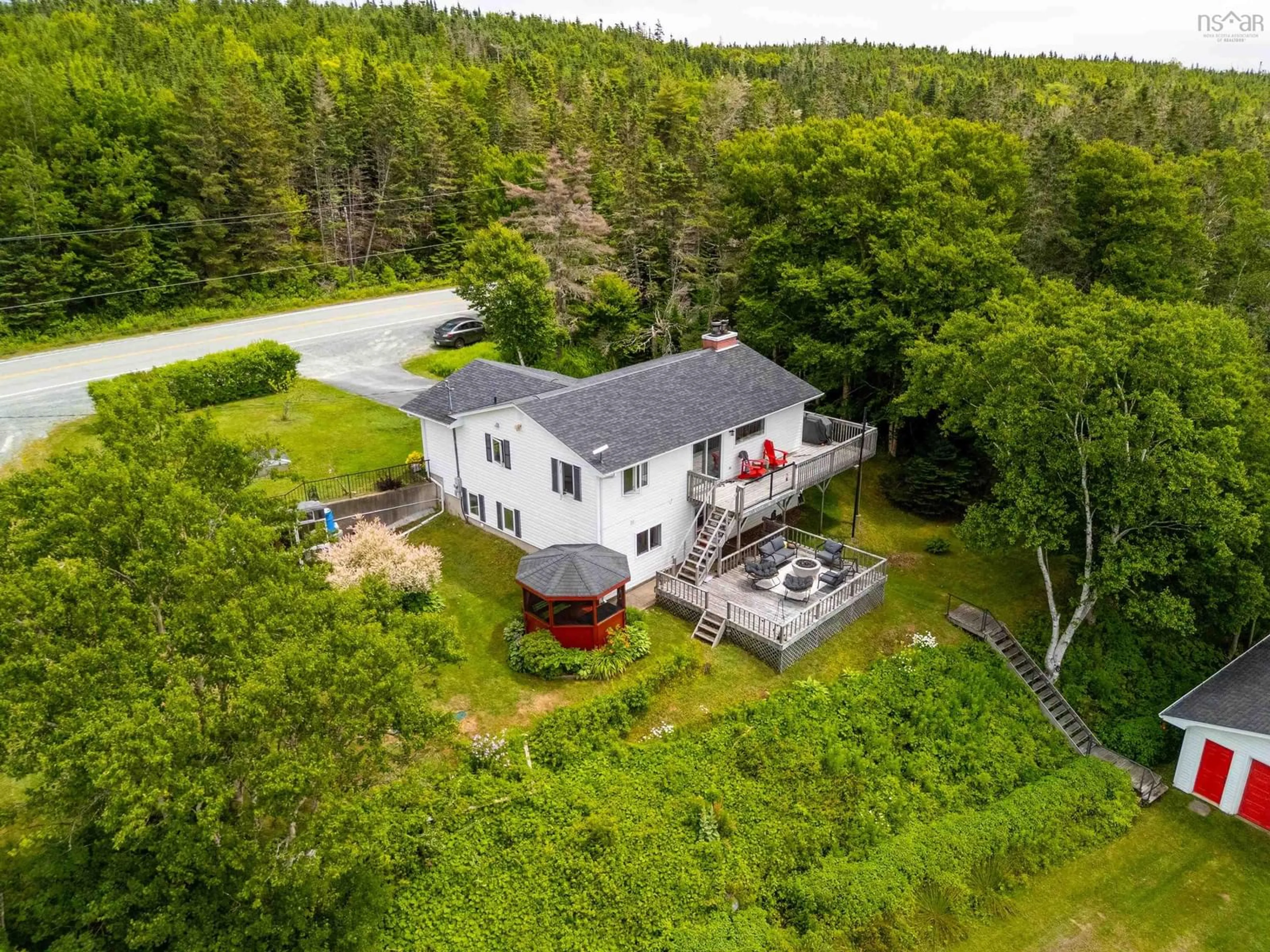 A pic from outside/outdoor area/front of a property/back of a property/a pic from drone, unknown for 14828 Highway 7, East Ship Harbour Nova Scotia B0J 3H0