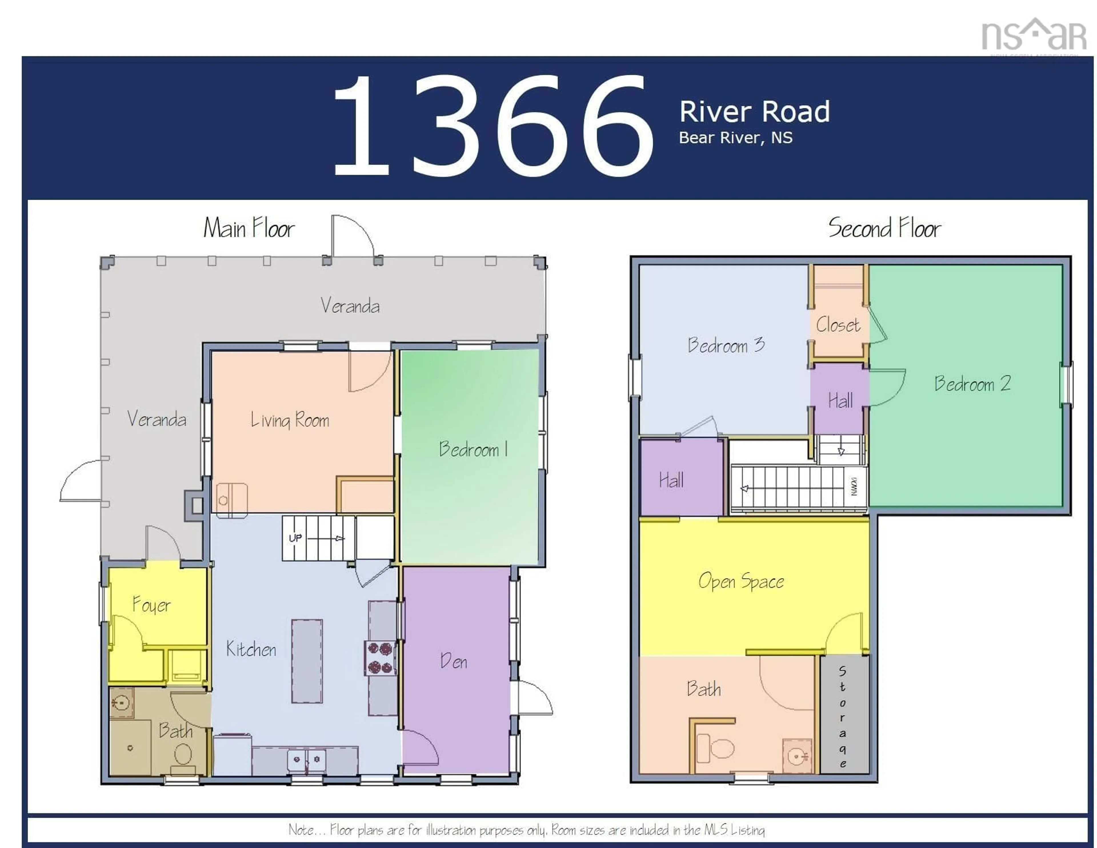 Floor plan for 1366 River Road, Bear River Nova Scotia B0S 1B0