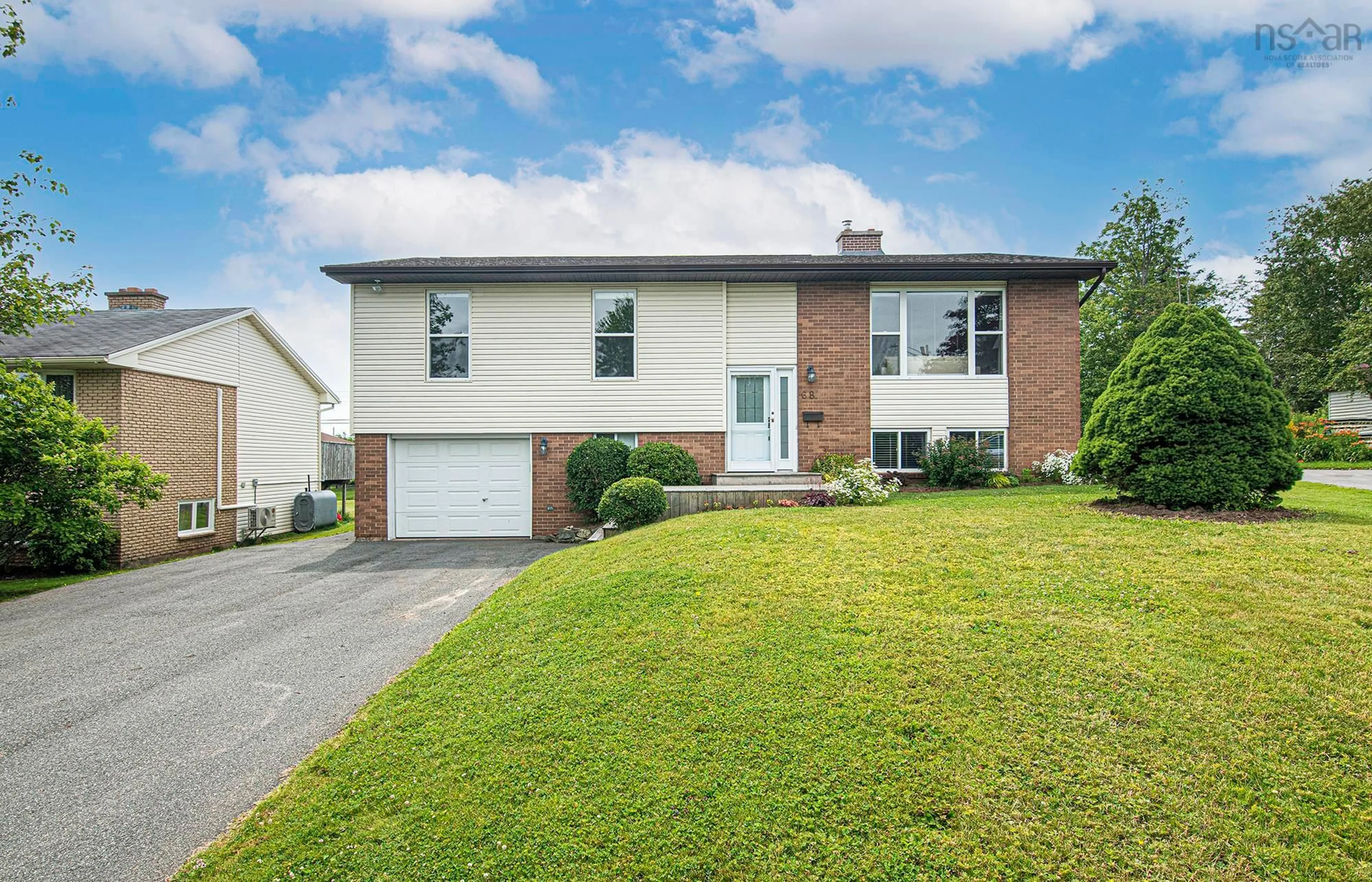 Home with vinyl exterior material, street for 68 Hannebury Dr, Colby Nova Scotia B2V 1P6